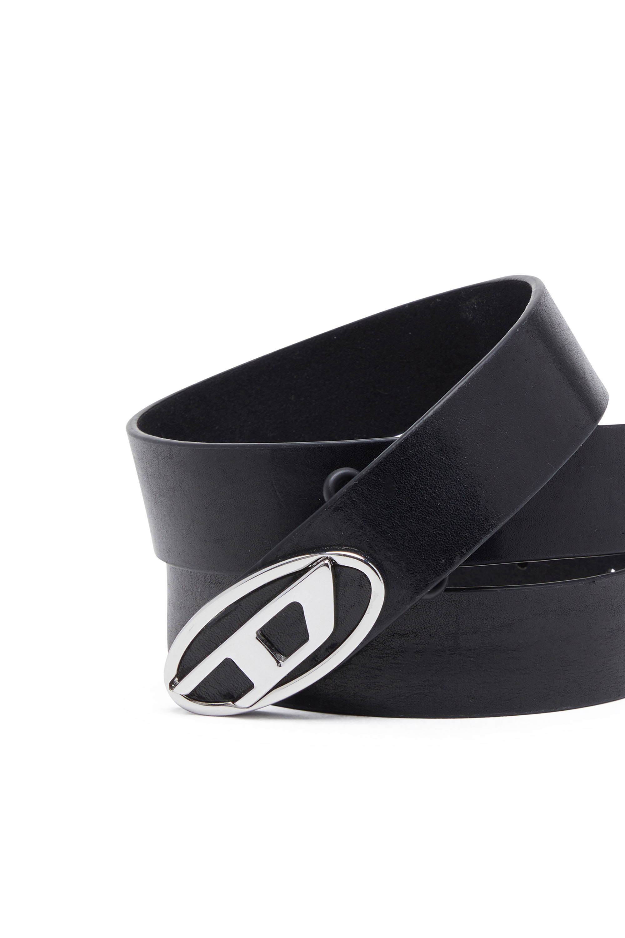 B-1DR Woman: leather Belt with silver D logo buckle | Diesel