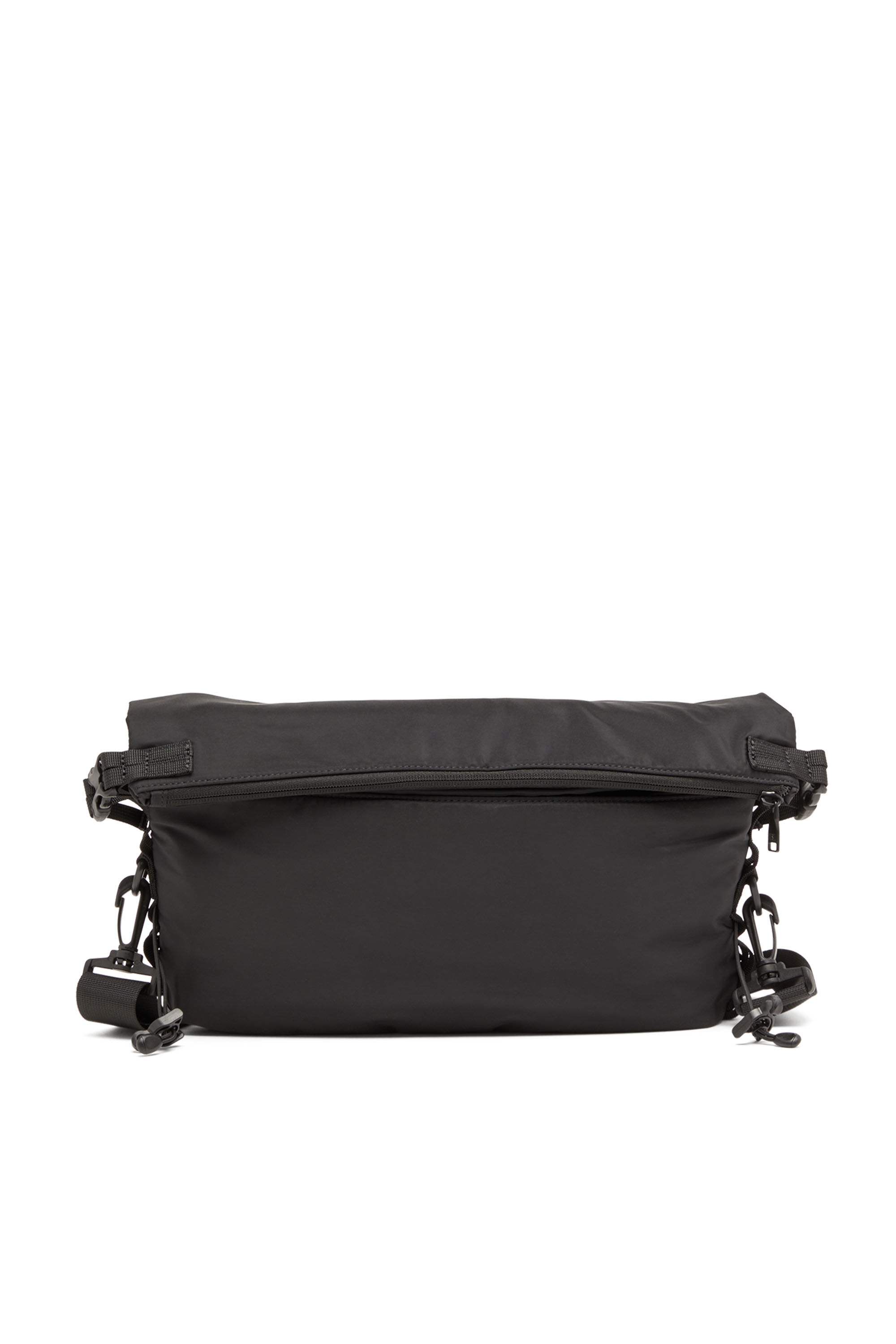 Diesel - DRAPE CROSSBODY, Man Drape-Nylon crossbody bag with Oval D print in Black - Image 3