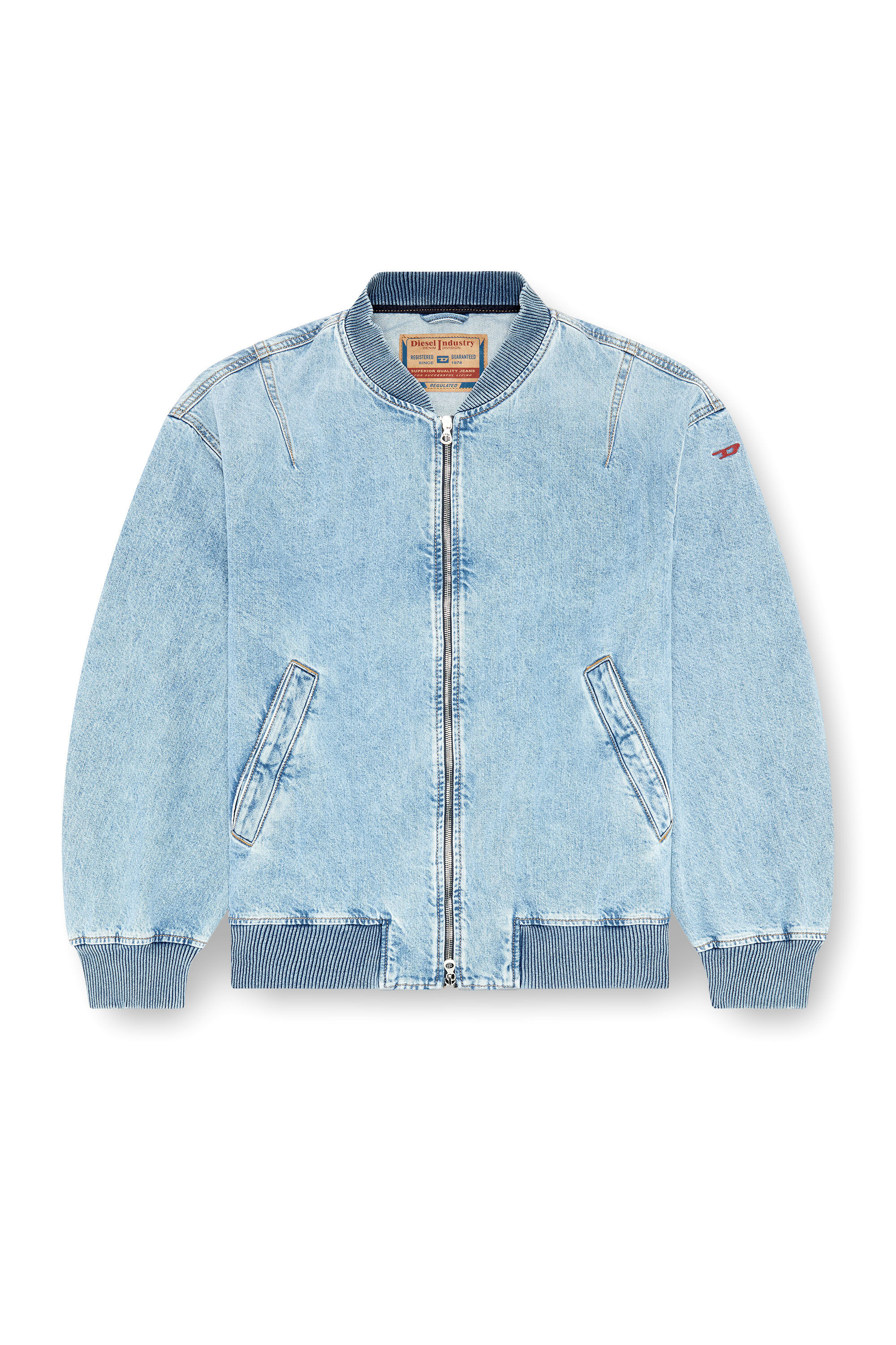 Men's Bomber jacket in denim | Blue | Diesel