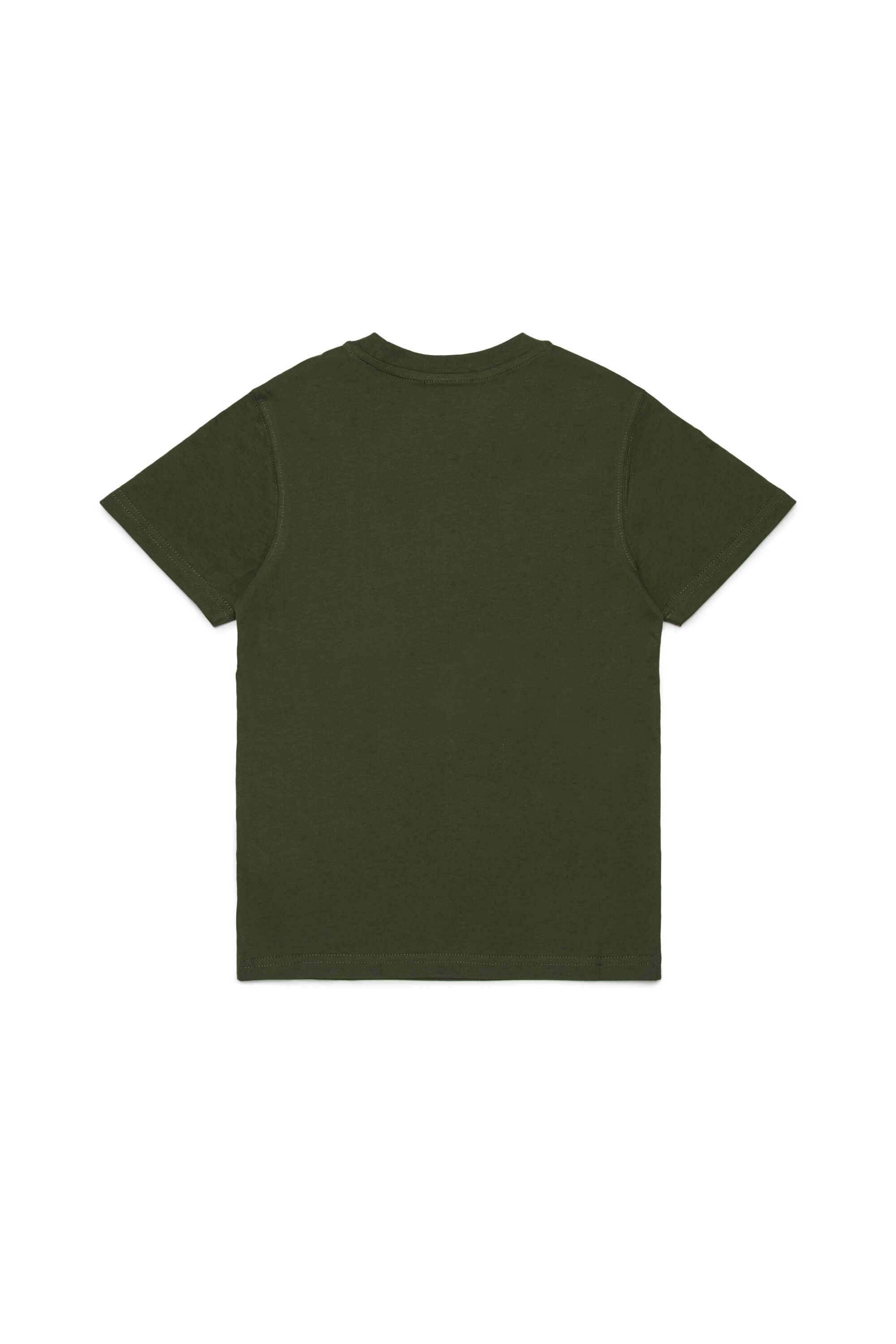 Diesel - TXDIEGO, Man's Cotton T-shirt with patch in Dark Green - 2