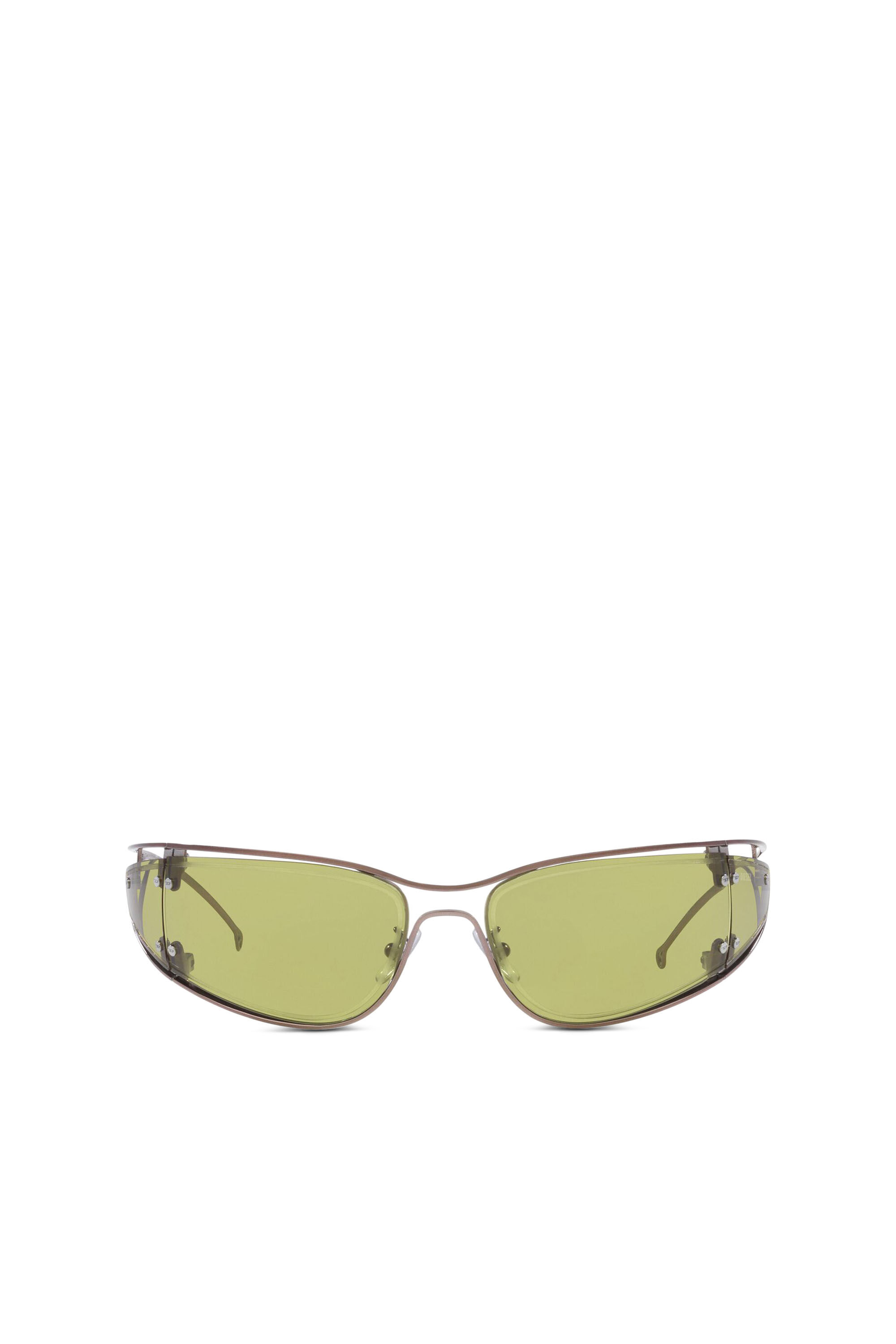 Diesel - 0DL1001, Unisex's Wraparound shape sunglasses in Green - 1
