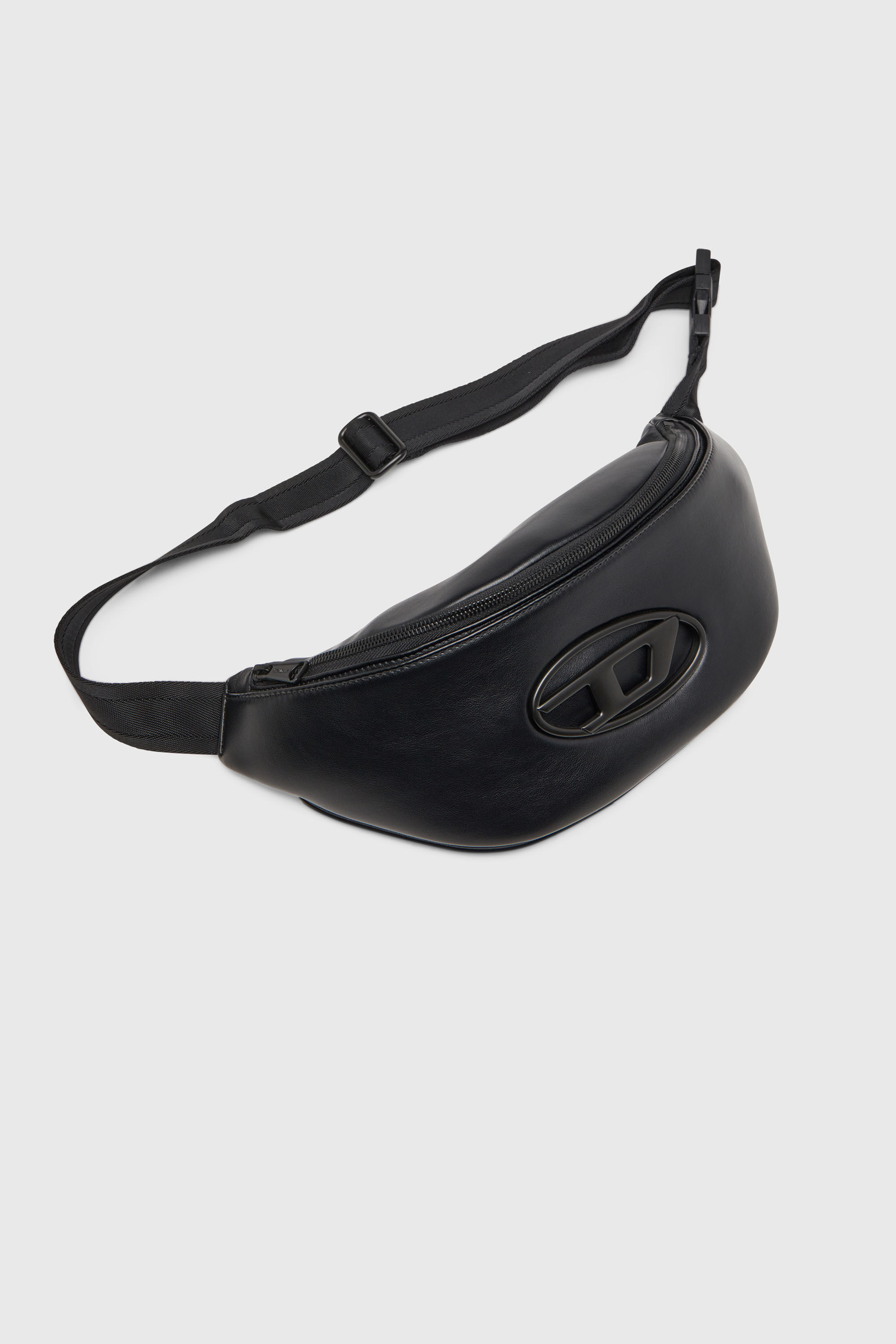 Diesel - HOLI-D BELT BAG M, Man's Holi-D-Belt bag in PU and neoprene in Black - 5
