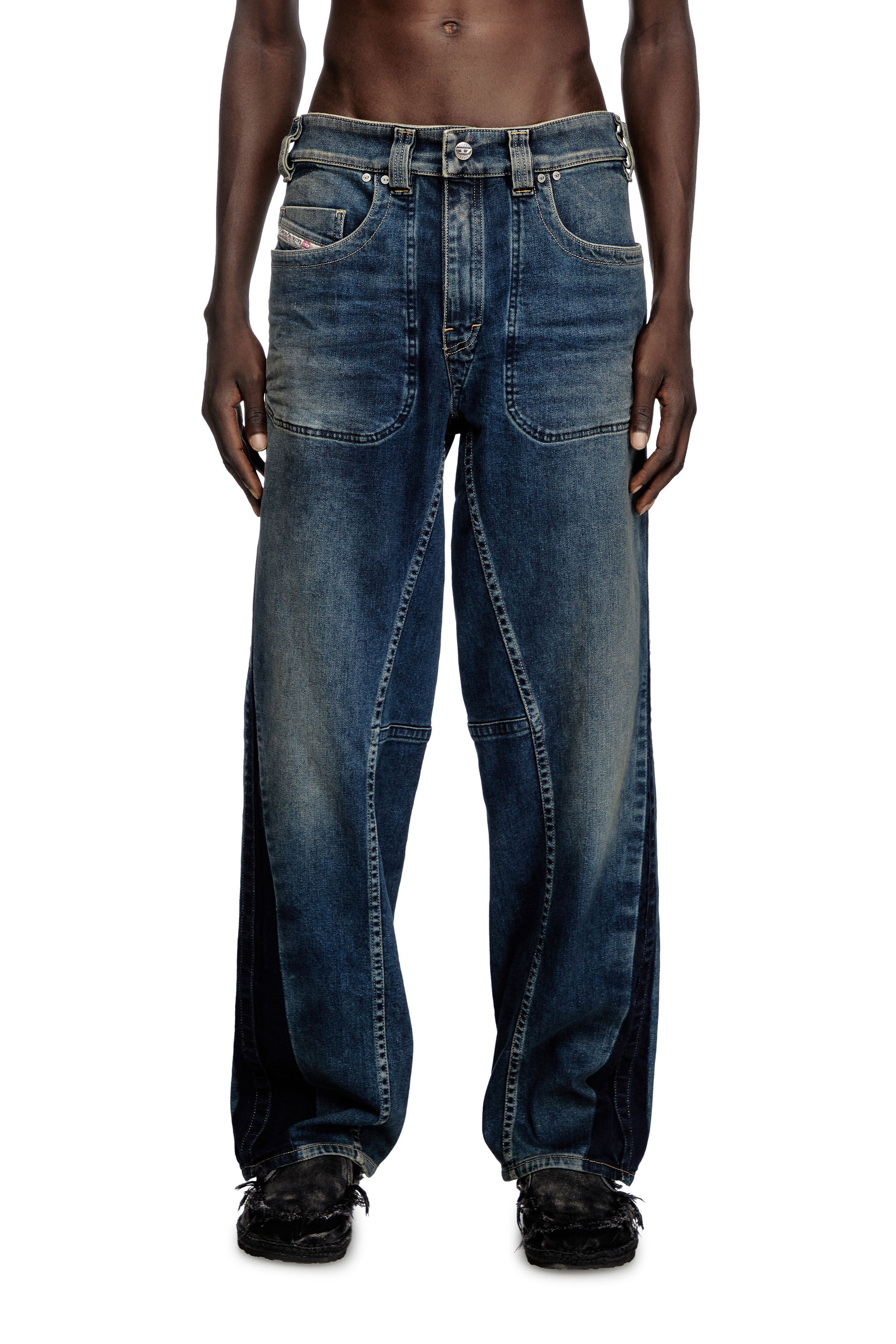 Diesel - Man's Relaxed Jeans 2001 D-Macro 09J06, Medium blue - 3