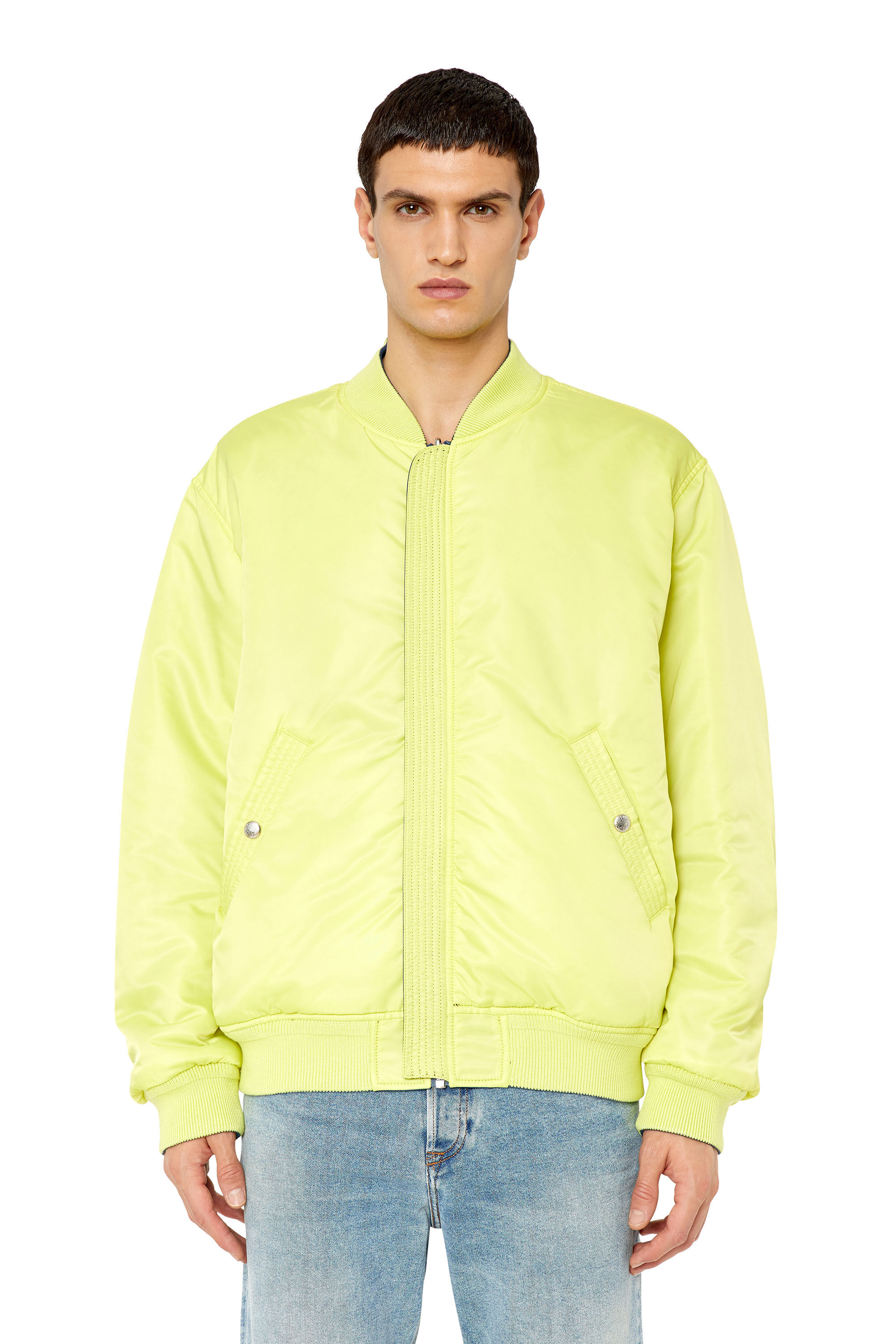 Diesel - J-MATT, Man's Reversible bomber in padded nylon in Blue - 7