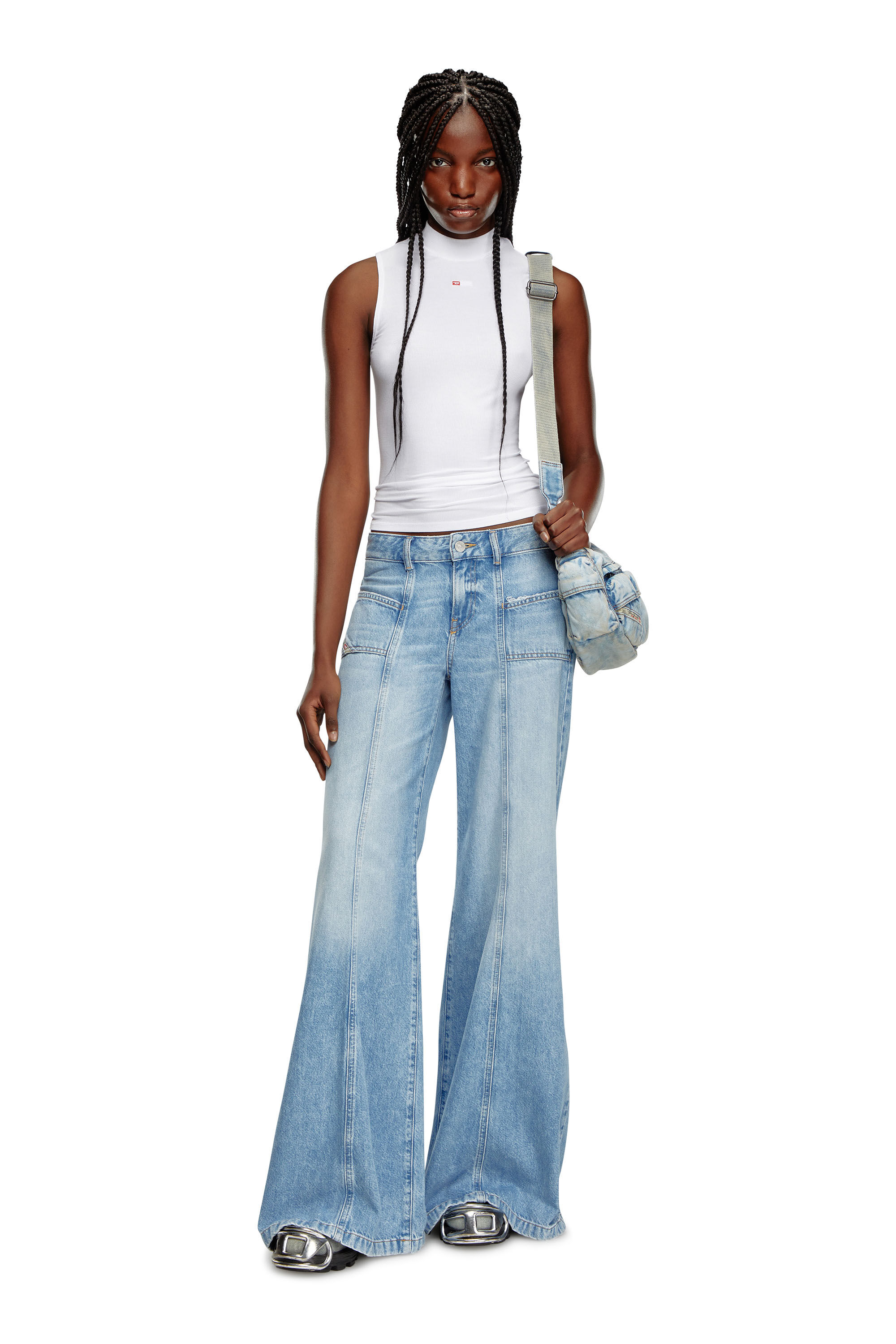 D-Akii Bootcut and Flare Jeans | Light Blue | White | Diesel