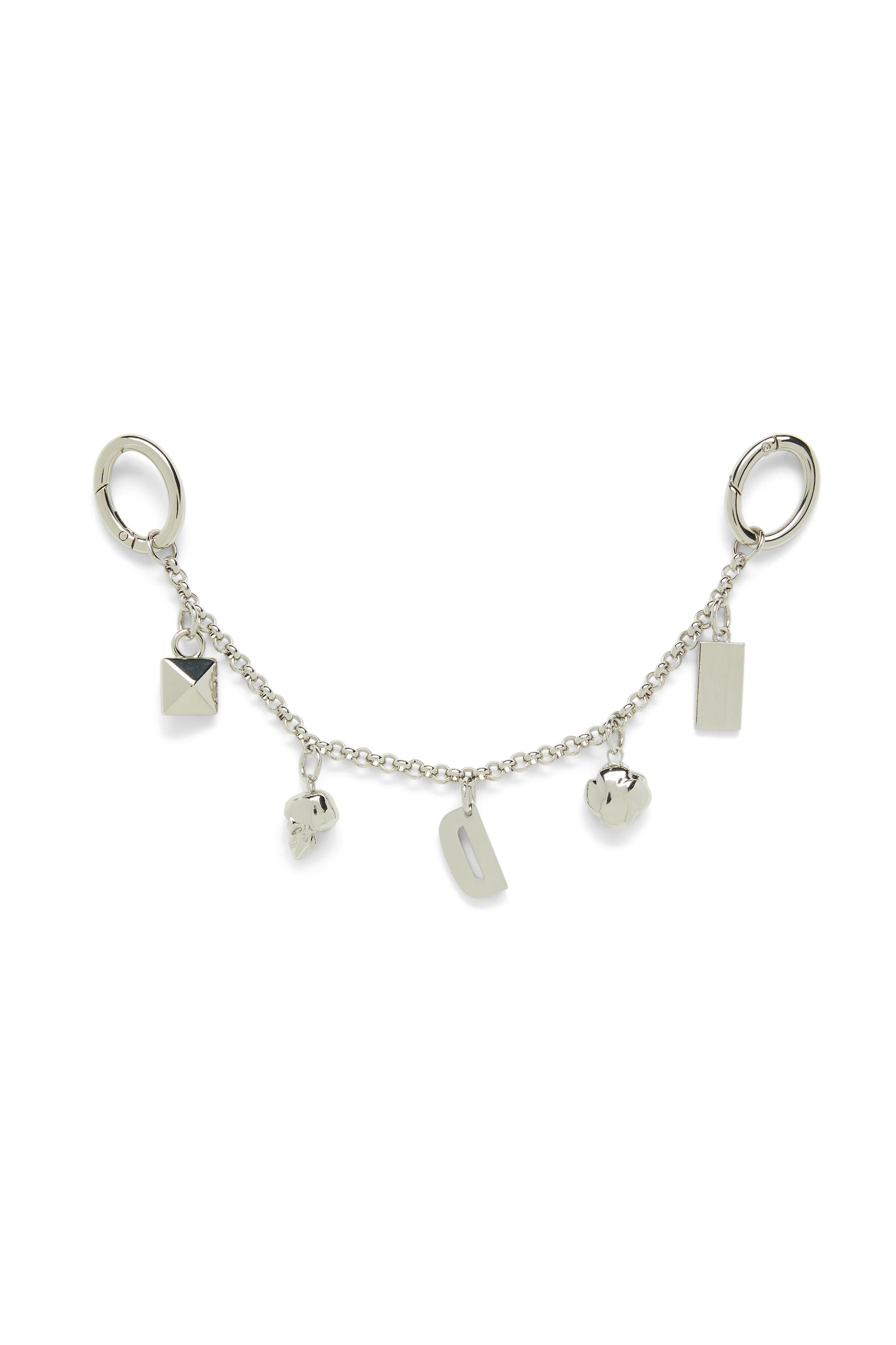 Diesel - CHAIN-D II S, Woman's Metal chain charm with iconic pendants in Silver - 2