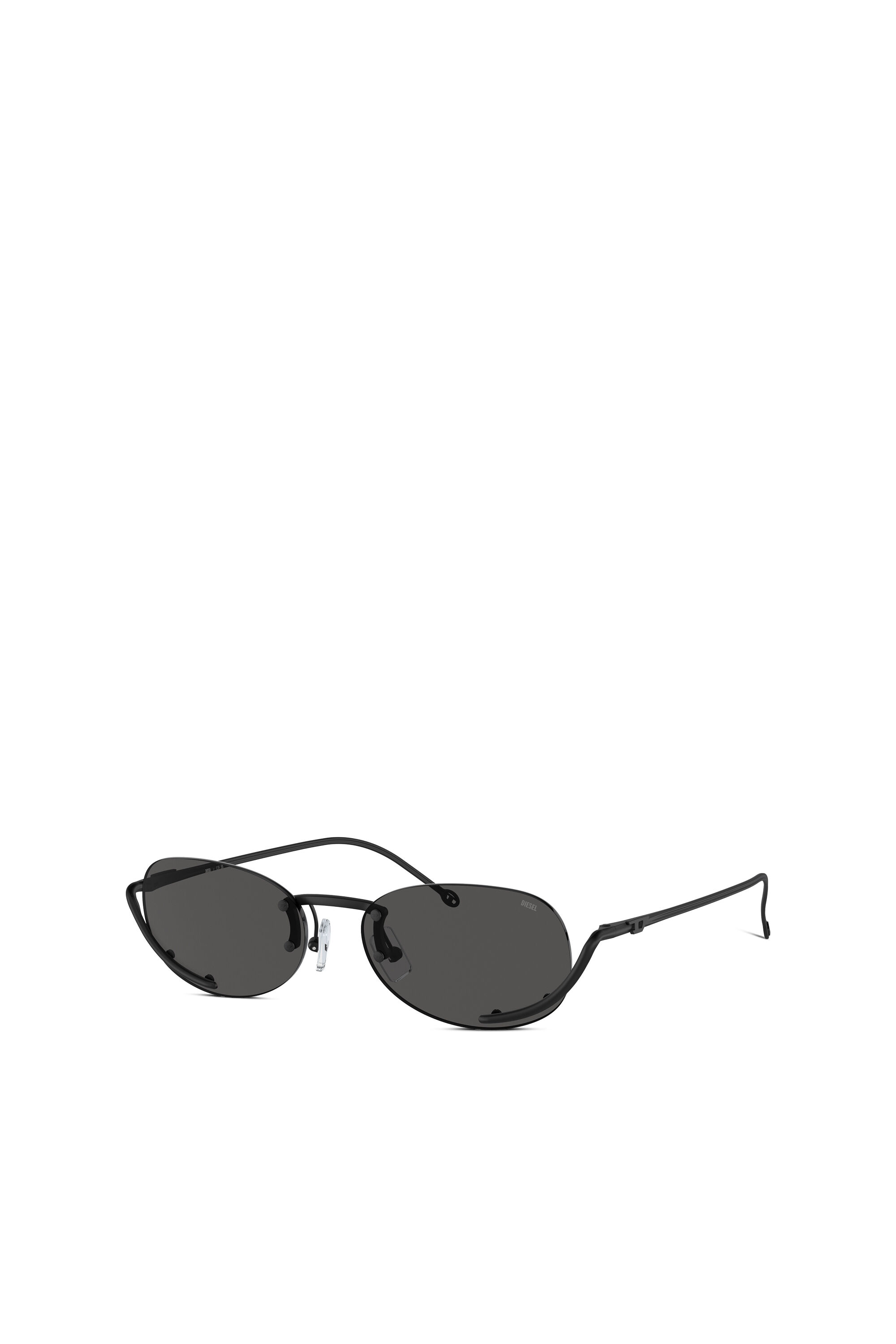 ODIUM blackl ブラックメタル Women's Oval sunglasses | Black | Diesel
