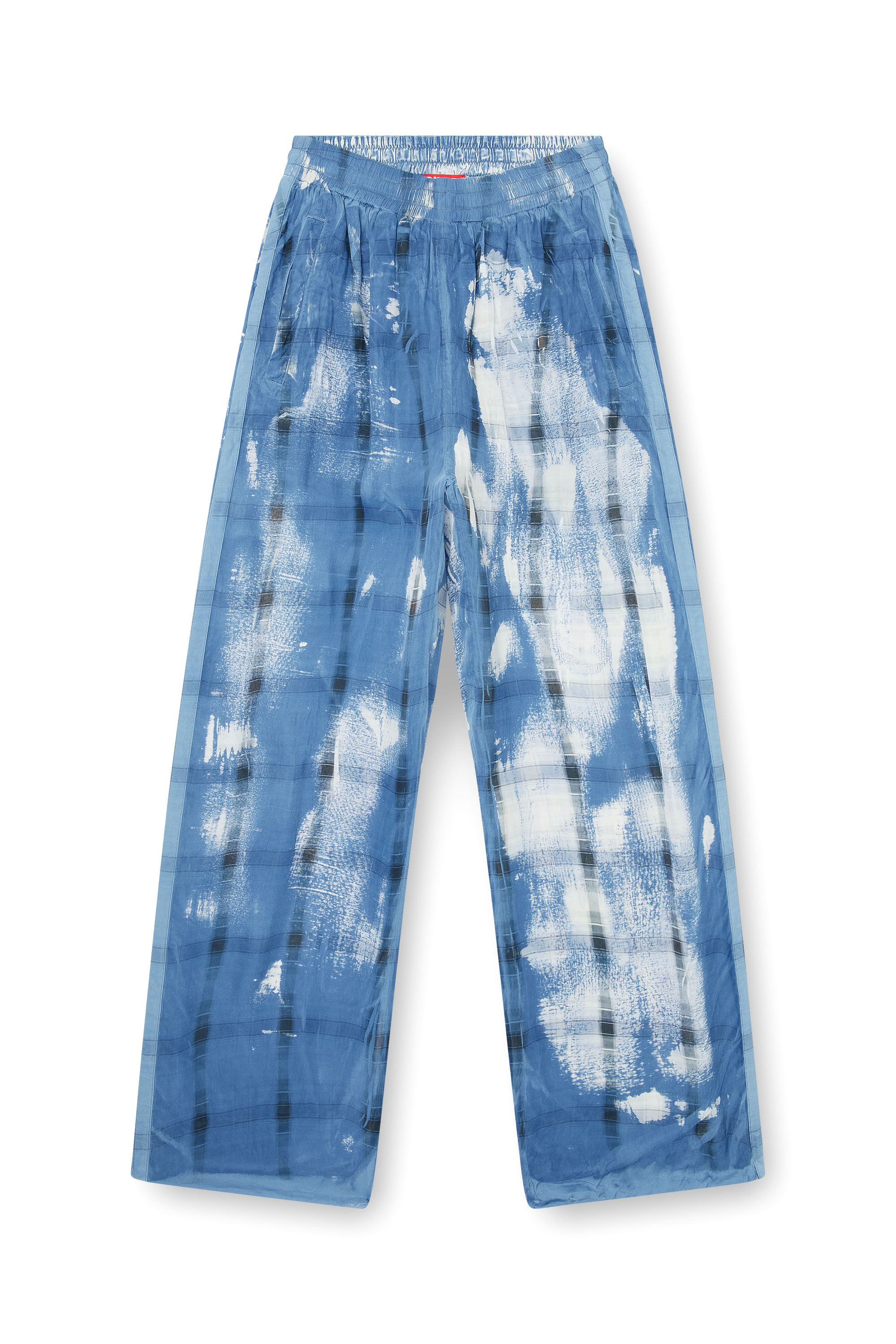 Diesel - P-OLLY, Man's Track pants with check X-ray effect in Blue - 2