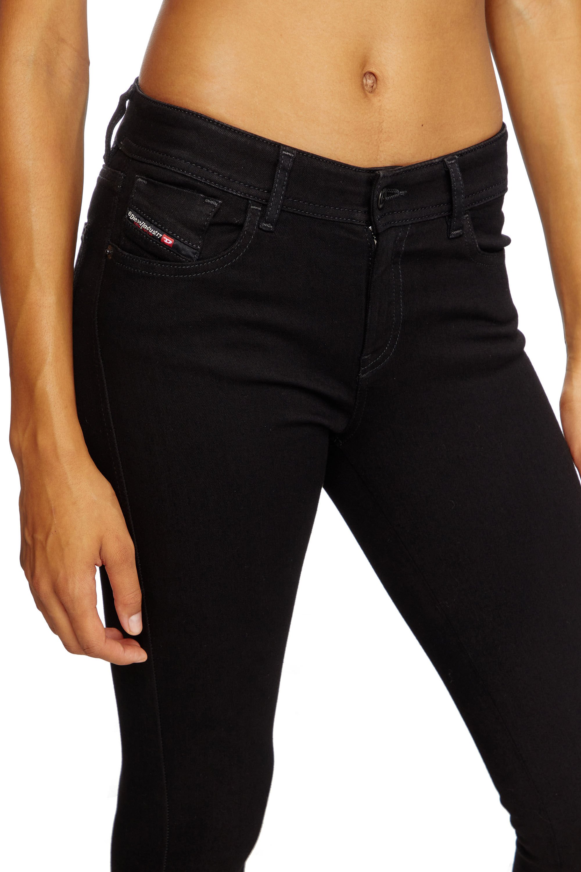 2017 SLANDY Woman Super skinny Jeans regular waist Black Dark grey Diesel