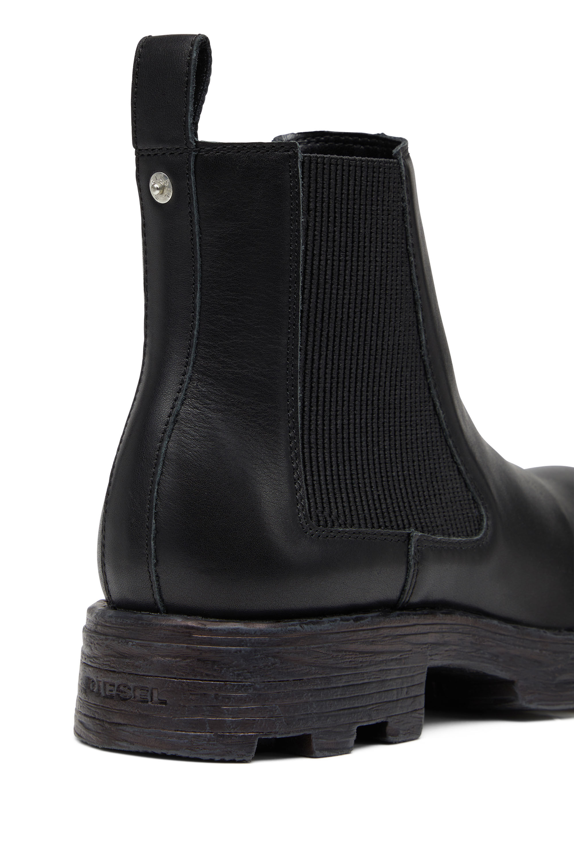 D HAMMER LCH Man Leather Chelsea boots with chunky sole Diesel