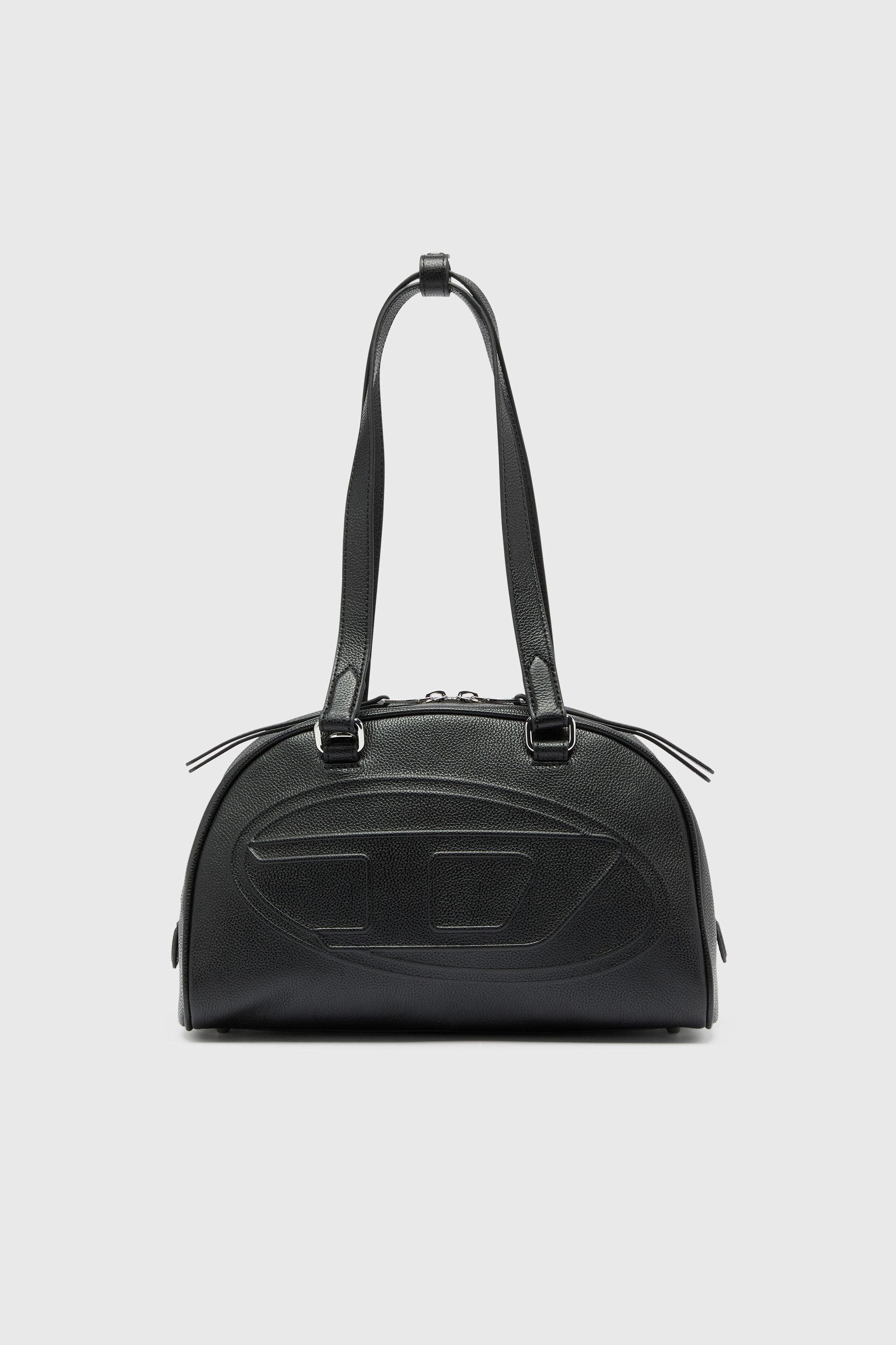 Diesel - 1DR DOME SHOULDER, Unisex's 1DR Dome - Leather Boston bag with embossed logo in Black - 2