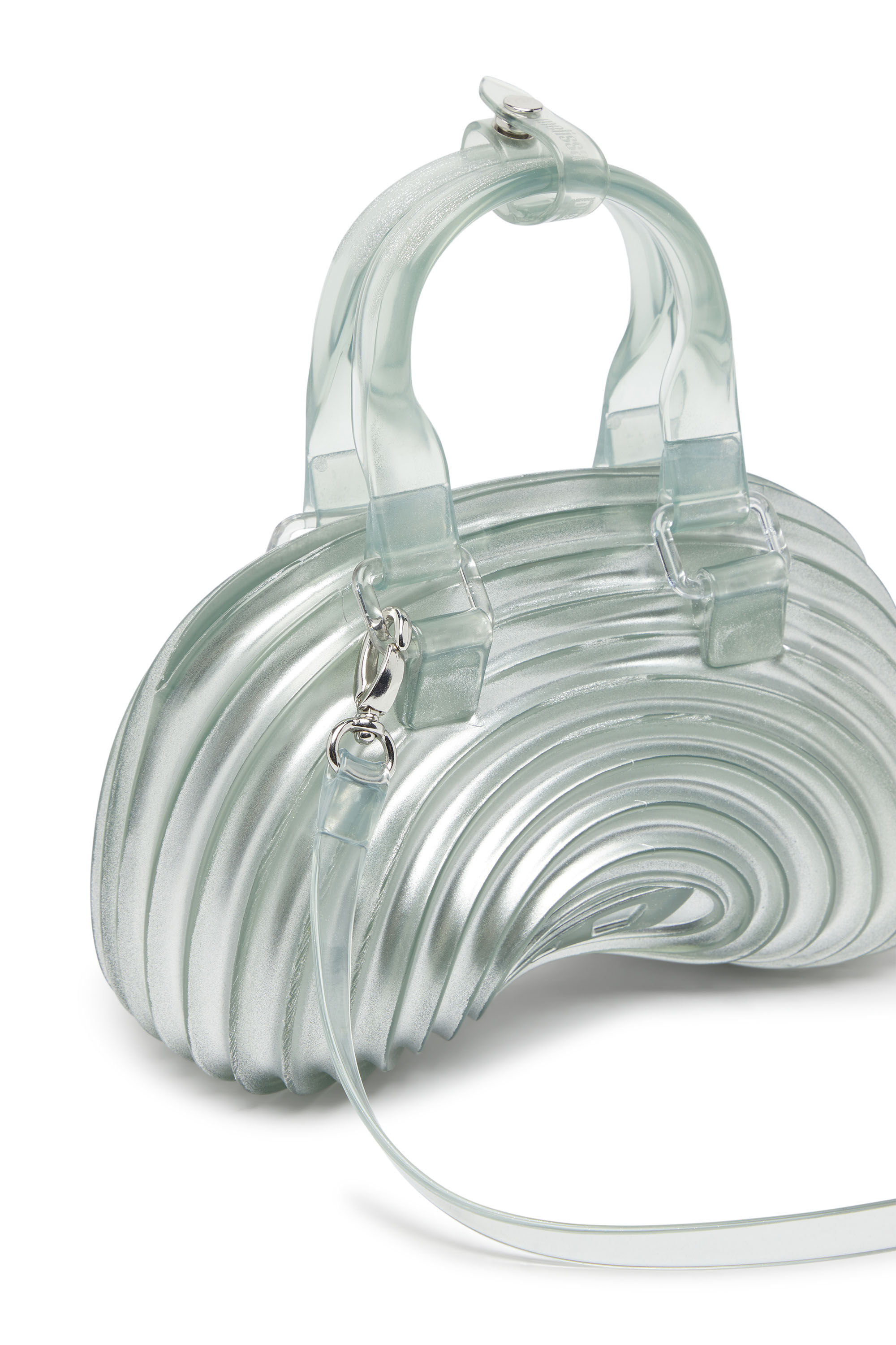 Women's Quantum Dome - Handbag in Melflex® | Silver | Diesel