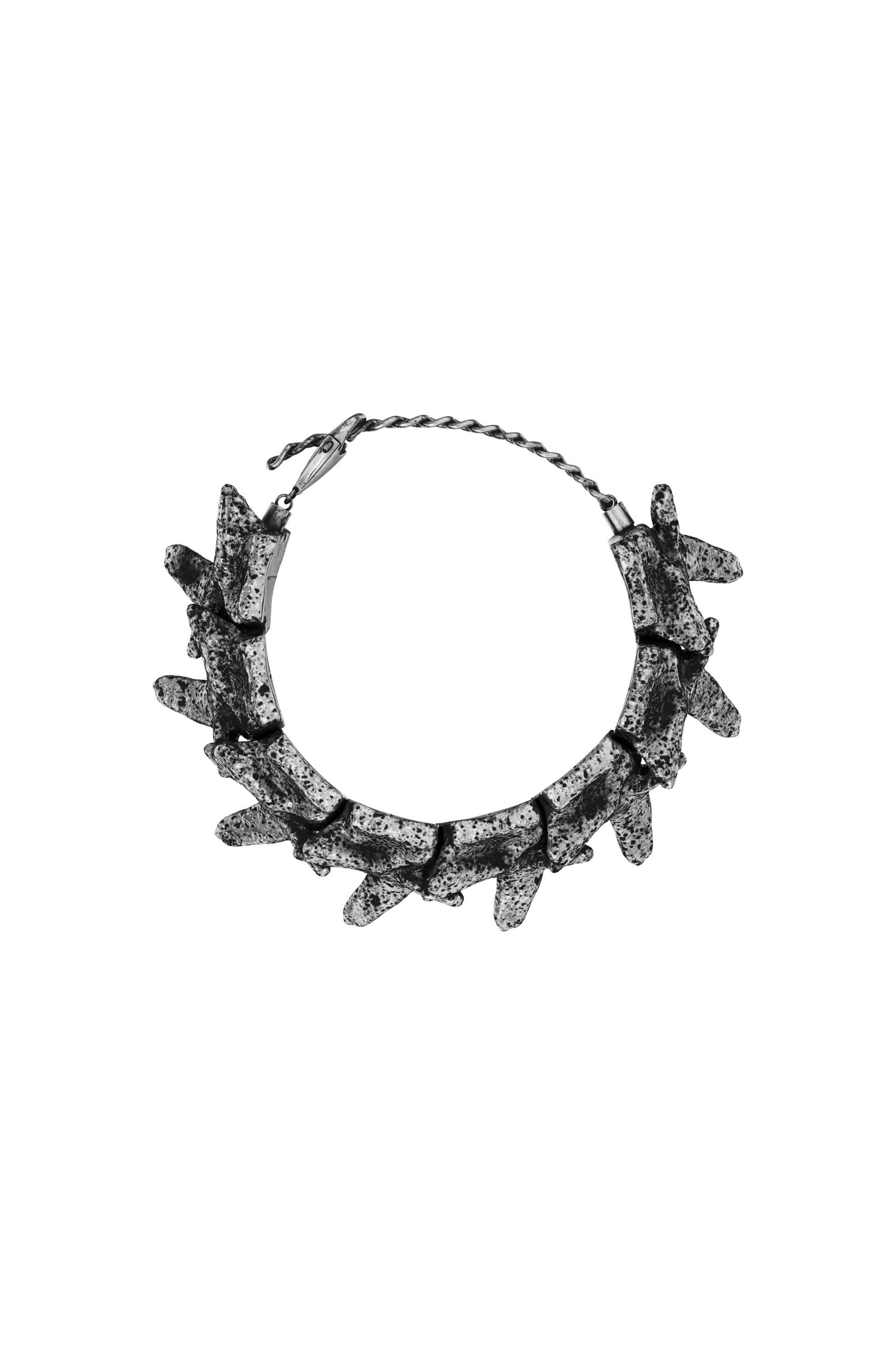 Diesel - DX1709040 JEWELLERY, Unisex's Silver-tone components bracelet in Dark grey - 1