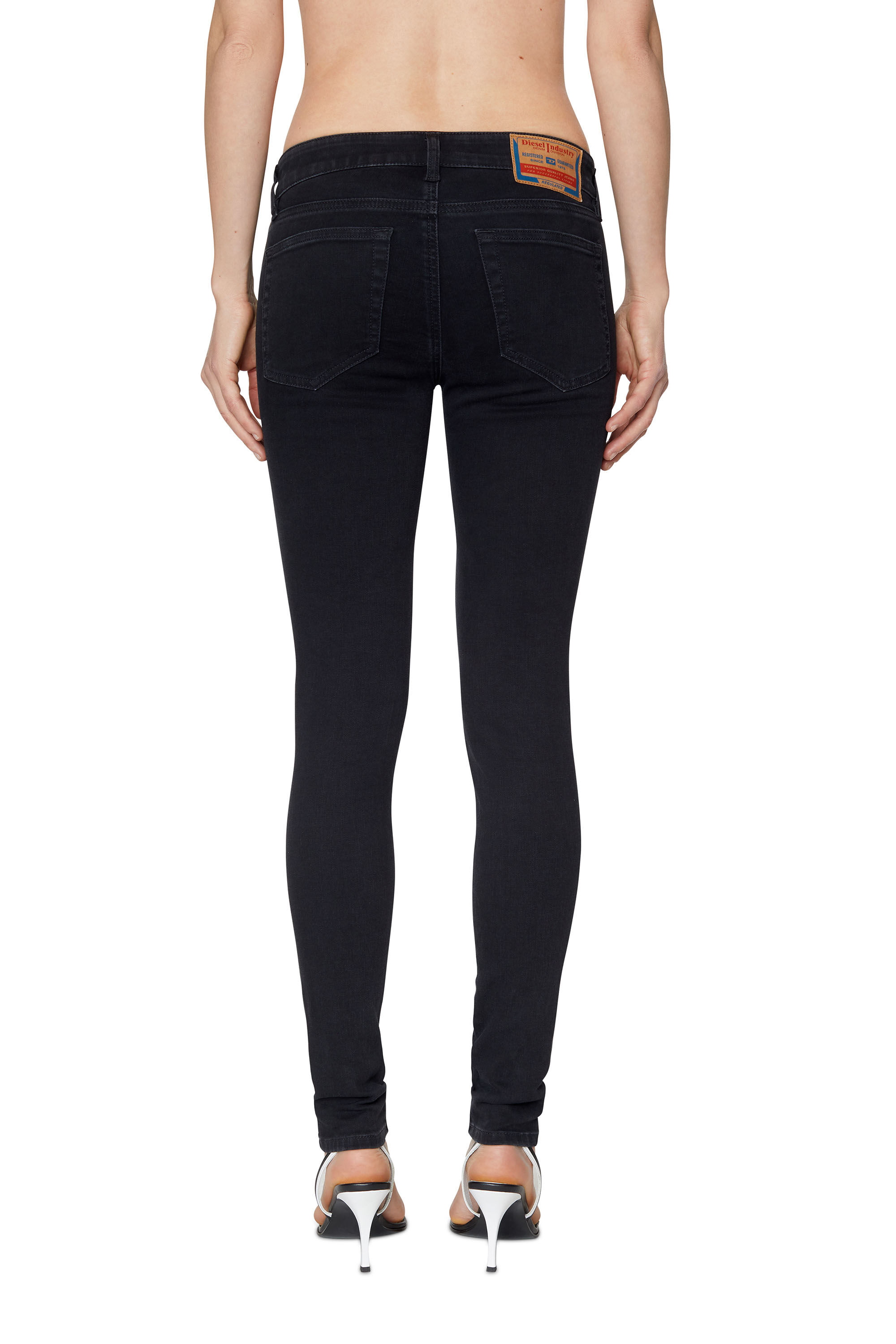 Diesel - Super skinny Jeans 2018 Slandy-Low Z69VW, Black/Dark grey - Image 4