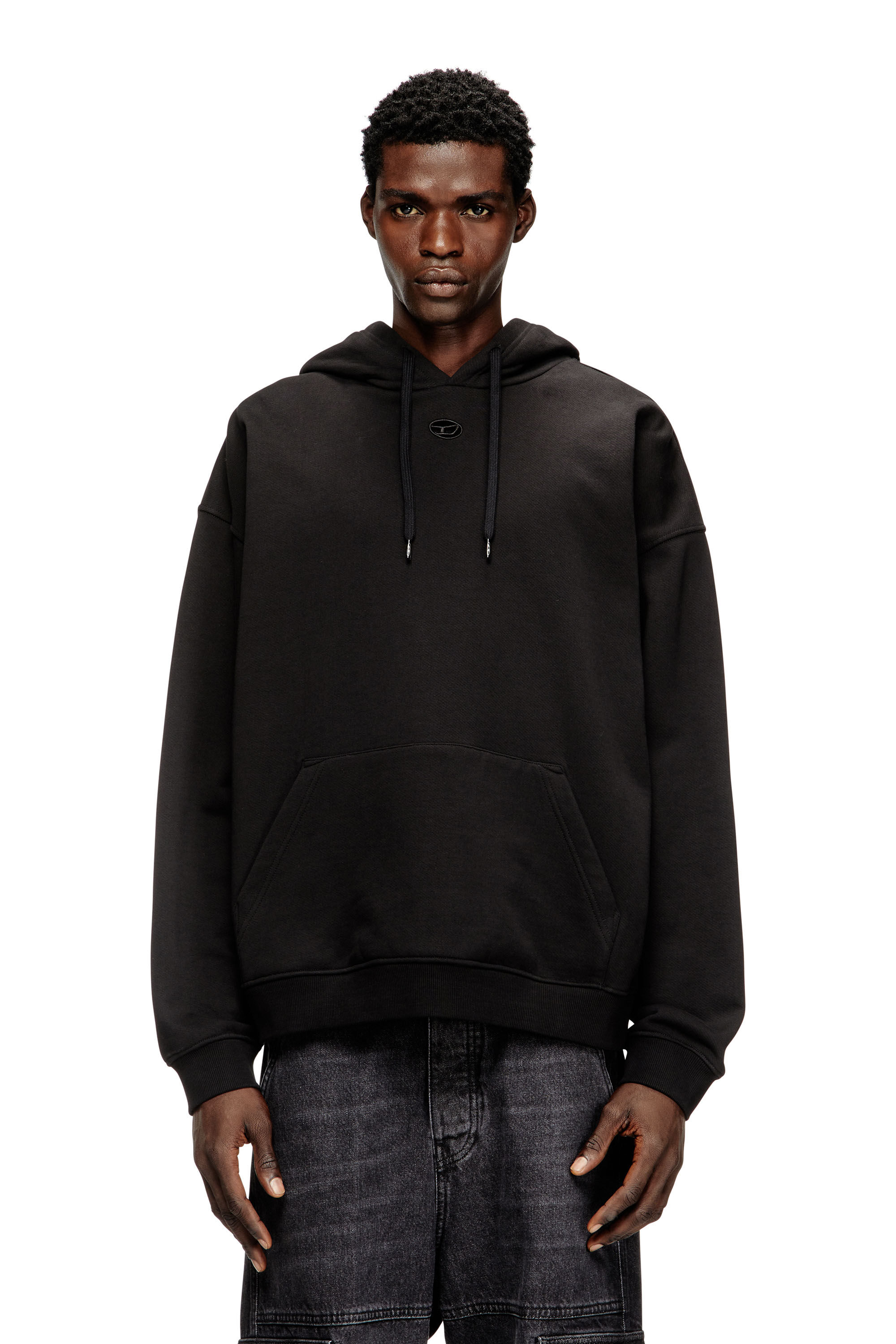 Diesel - S-BOXT-HOOD-DCO, Man's Relaxed fit hoodie with kangaroo pocket in Black - 3