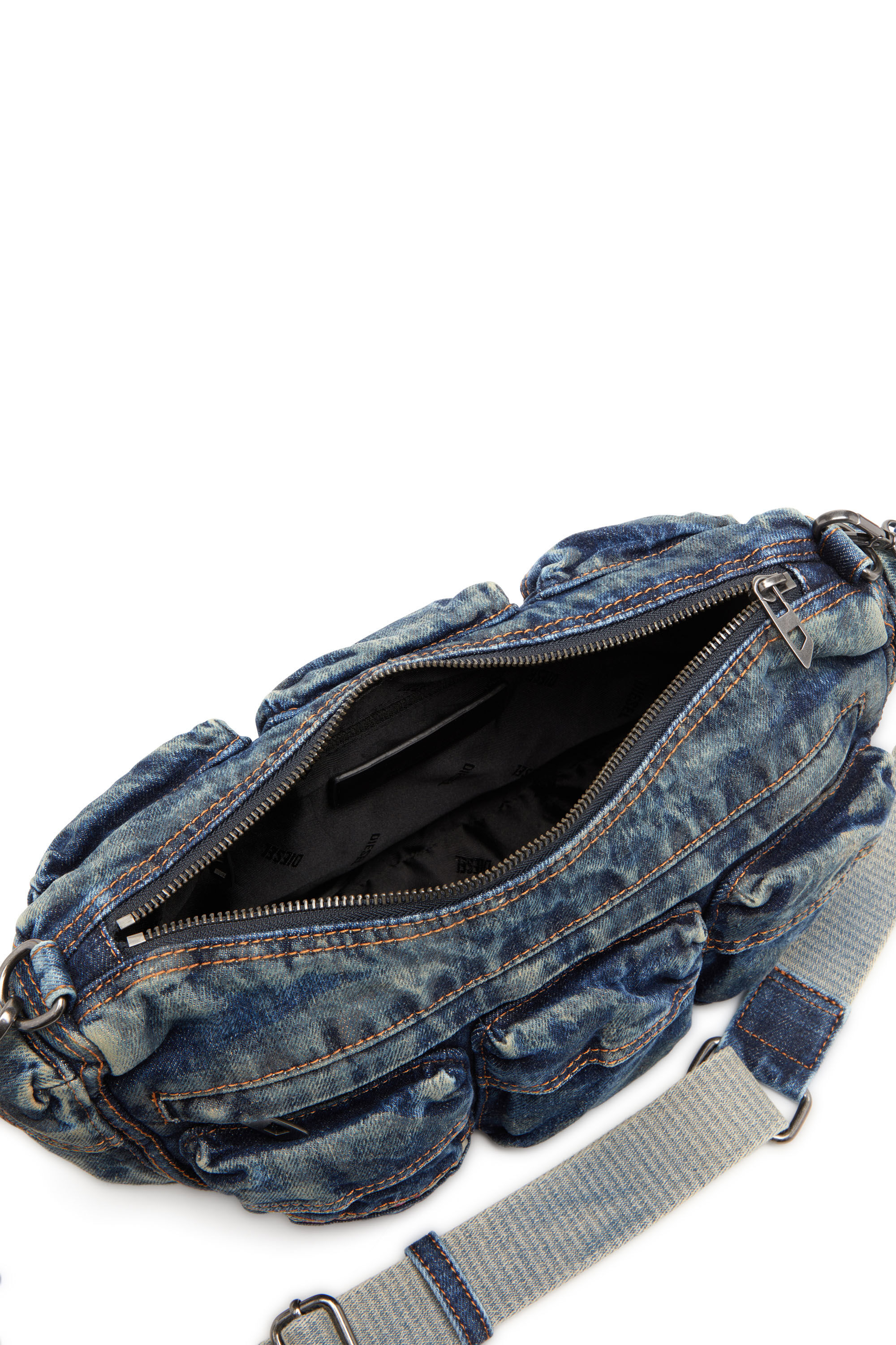 Travel 3000 Shoulder Bag X Multipocket slouchy bag in Denim Diesel