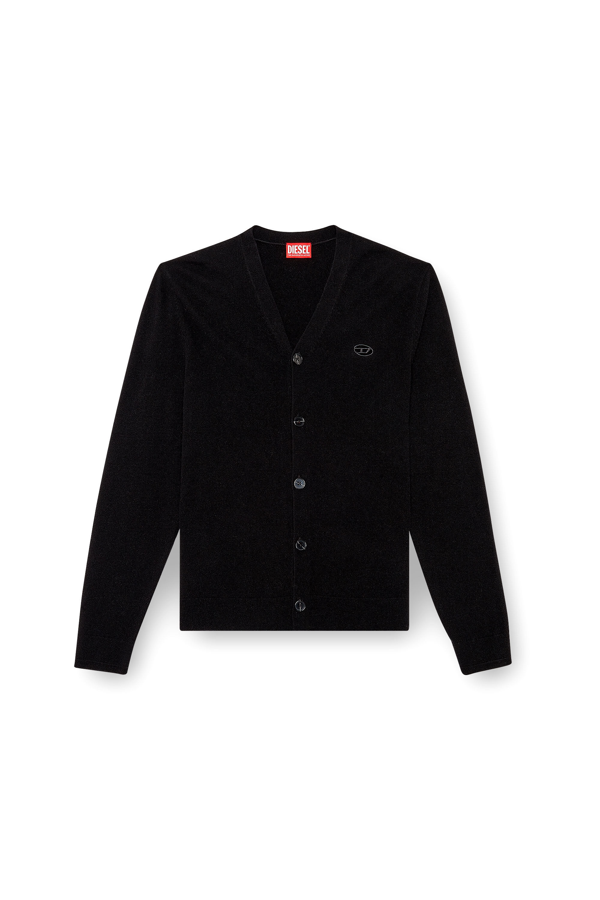 Men s Wool and cashmere cardigan Black Diesel