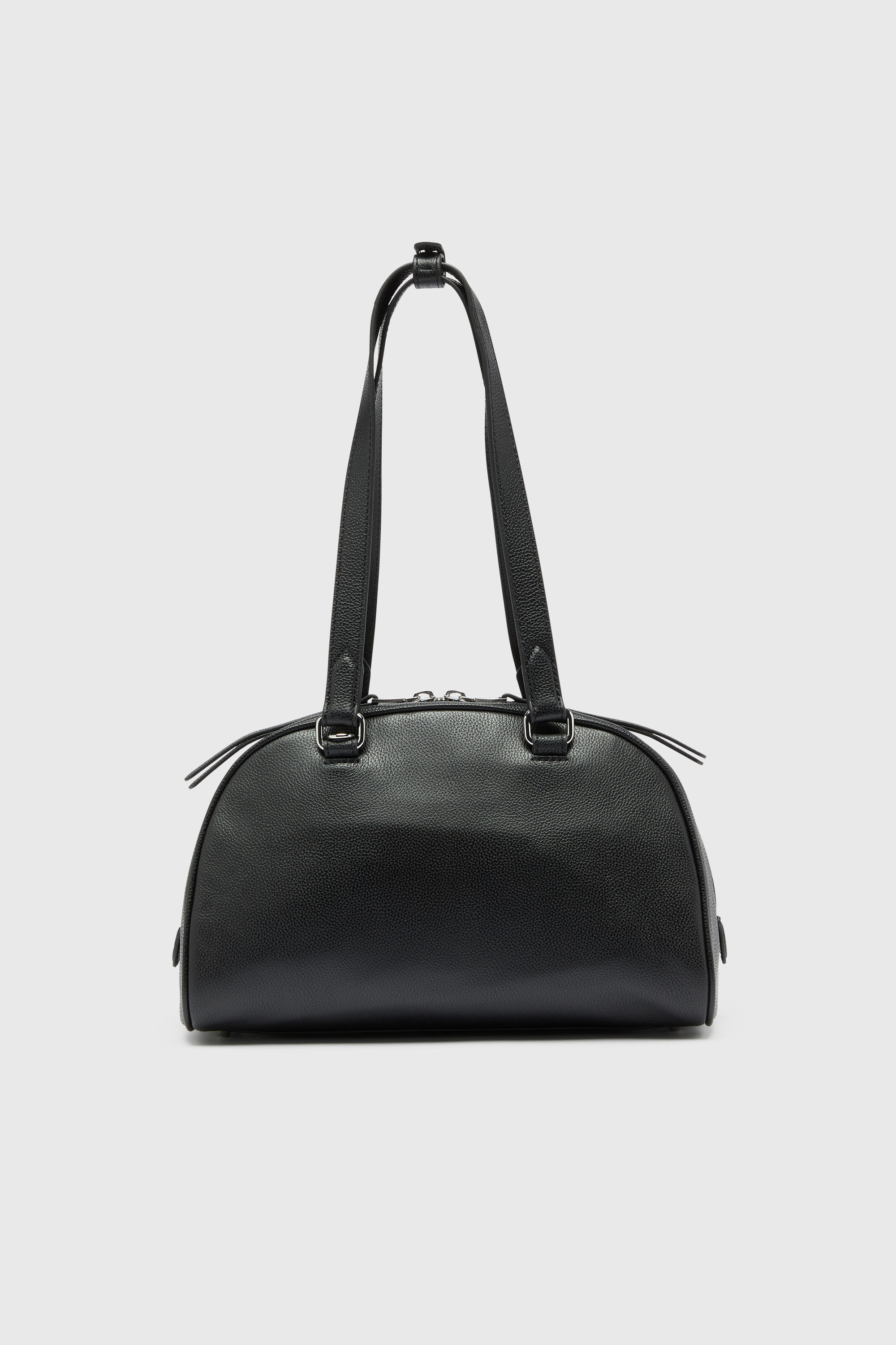 Diesel - 1DR DOME SHOULDER, Unisex's 1DR Dome - Leather Boston bag with embossed logo in Black - 3