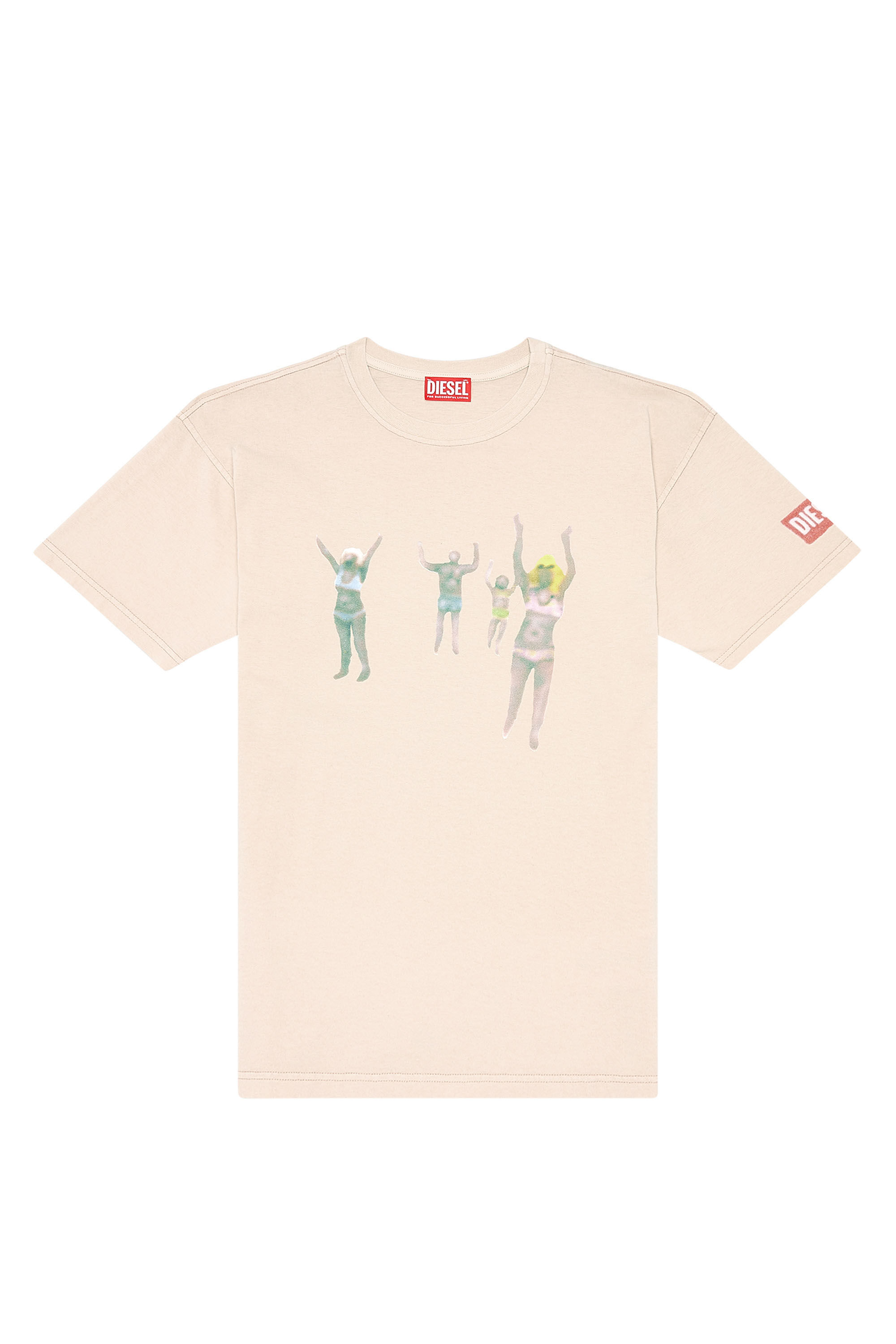 Diesel - T-BUXT-N8, Woman's T-shirt with airbrush body prints in Face Powder - 1