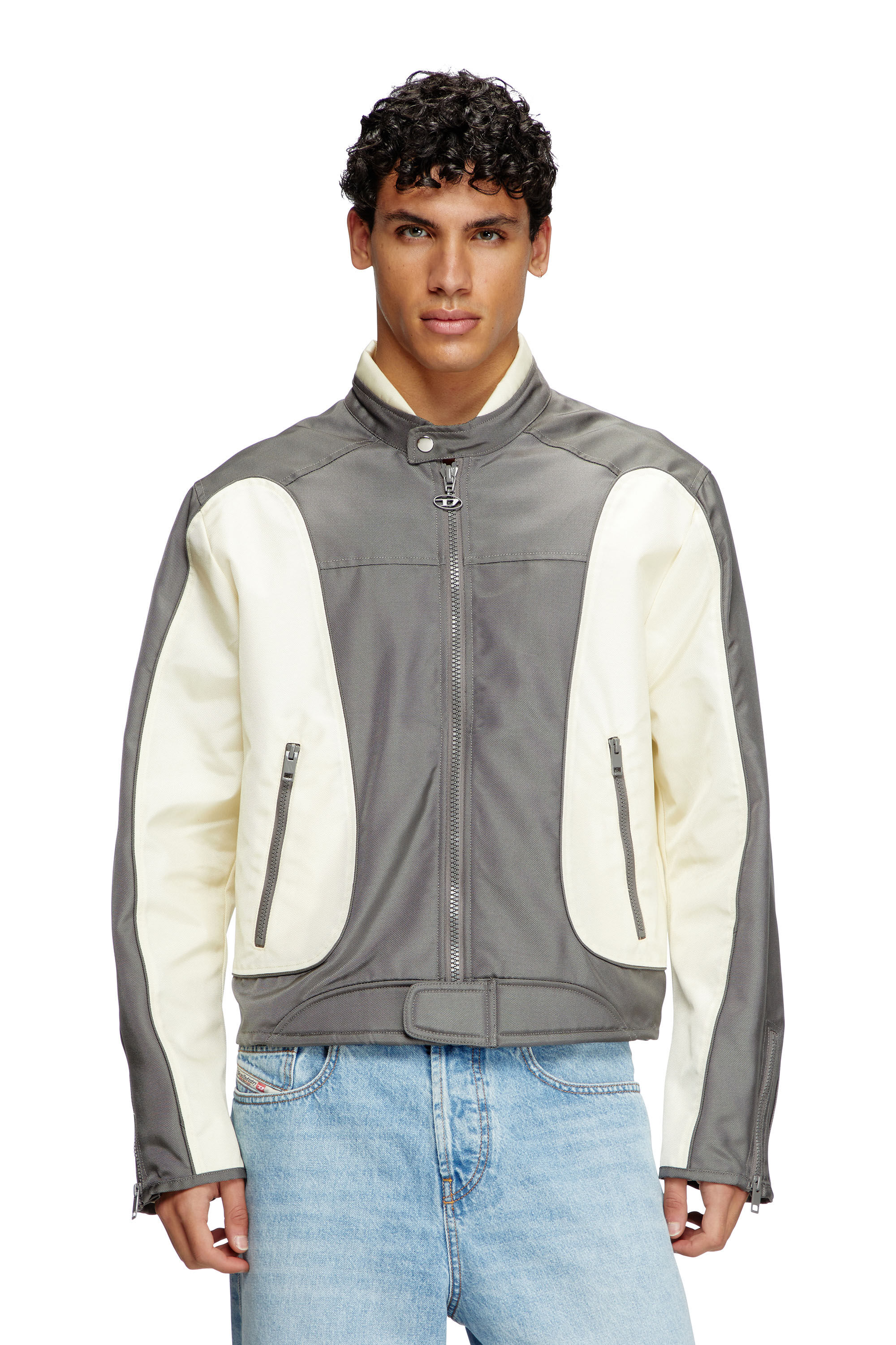 福袋 公式 Colour-block Men's biker Multicolor | piping with jacket ジャケット・アウター