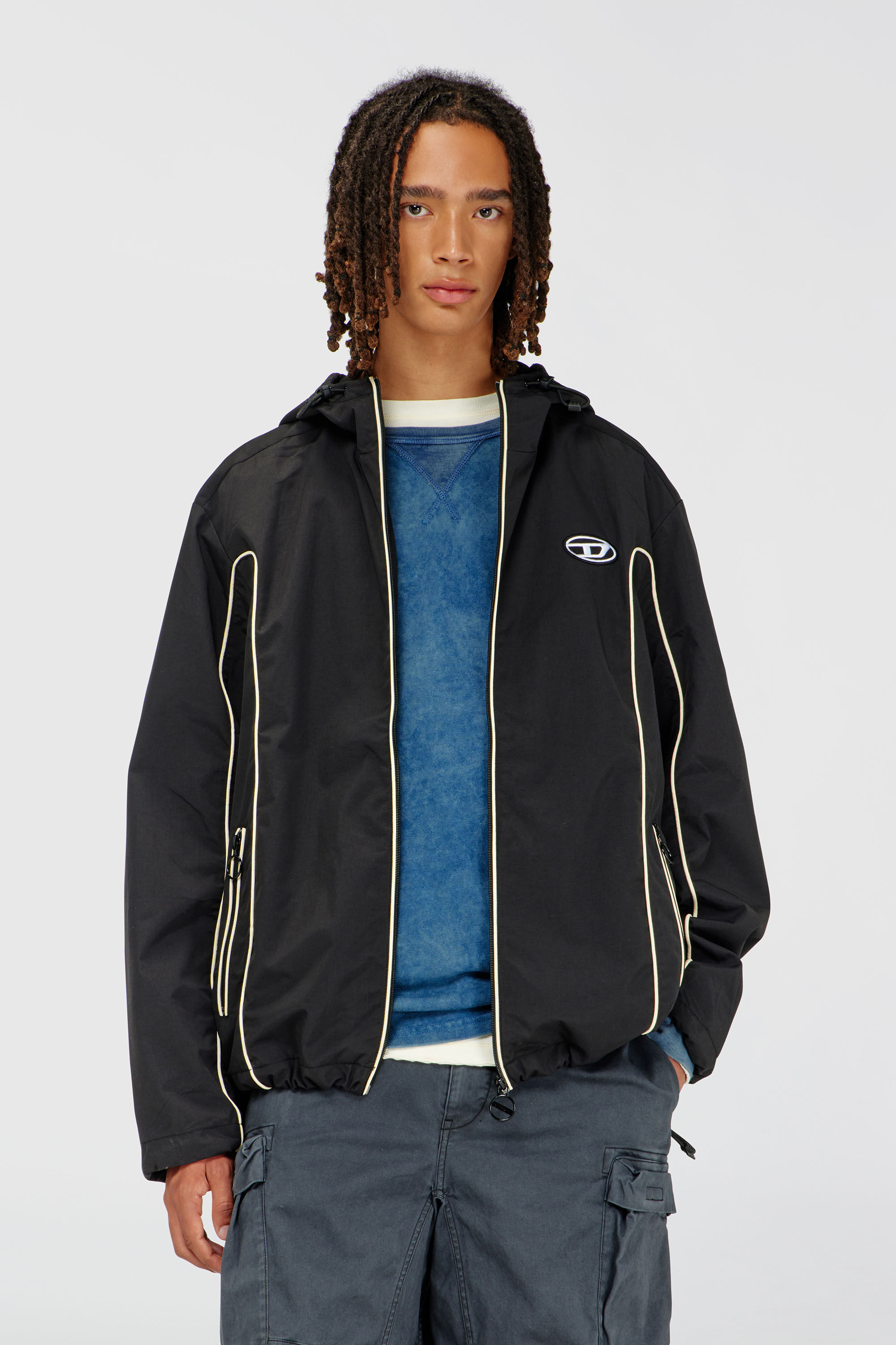 J-HIVES Man: Windbreaker Jacket with contrast piping | Diesel