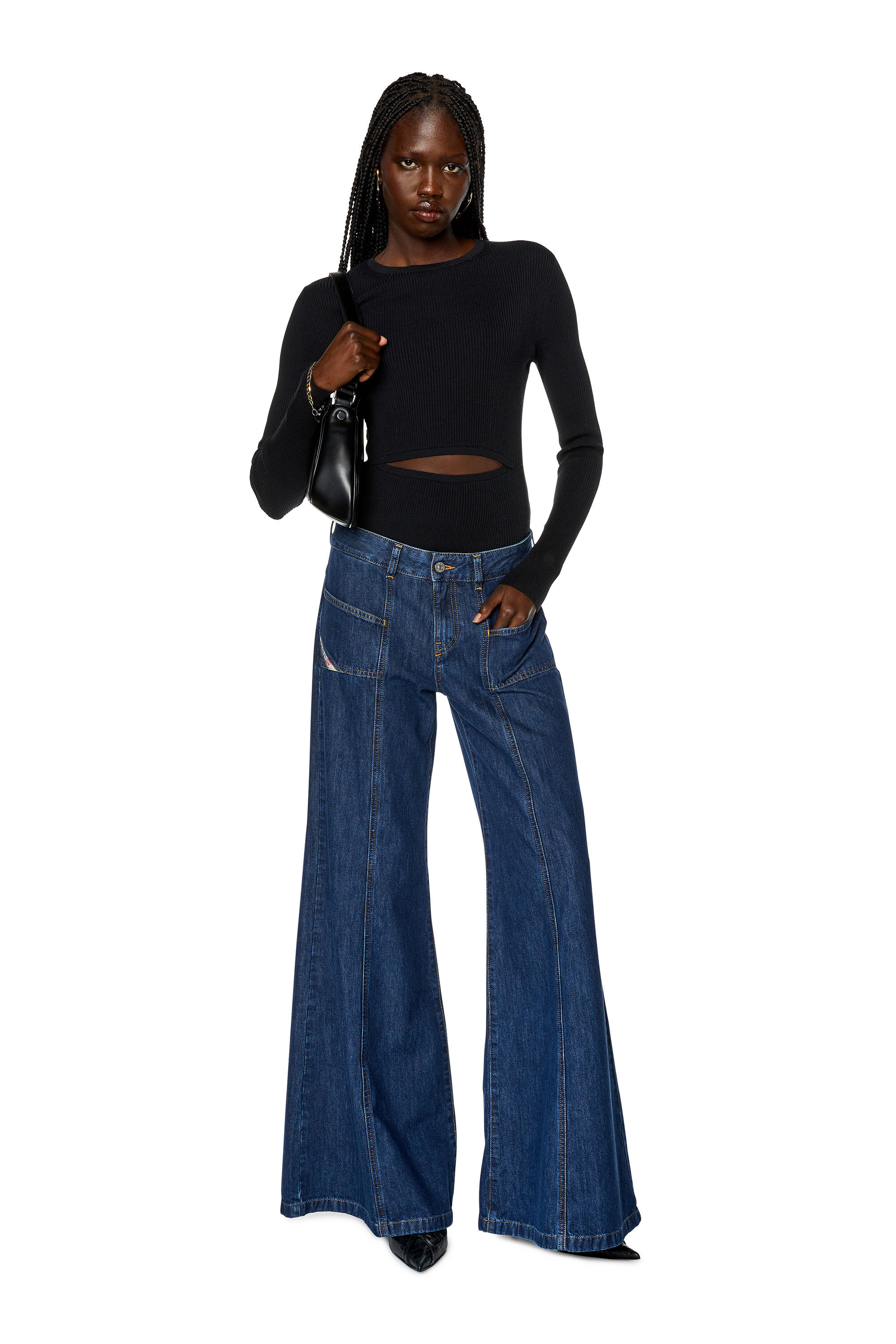 Women s Flare Jeans Dark Blue Diesel D Akii