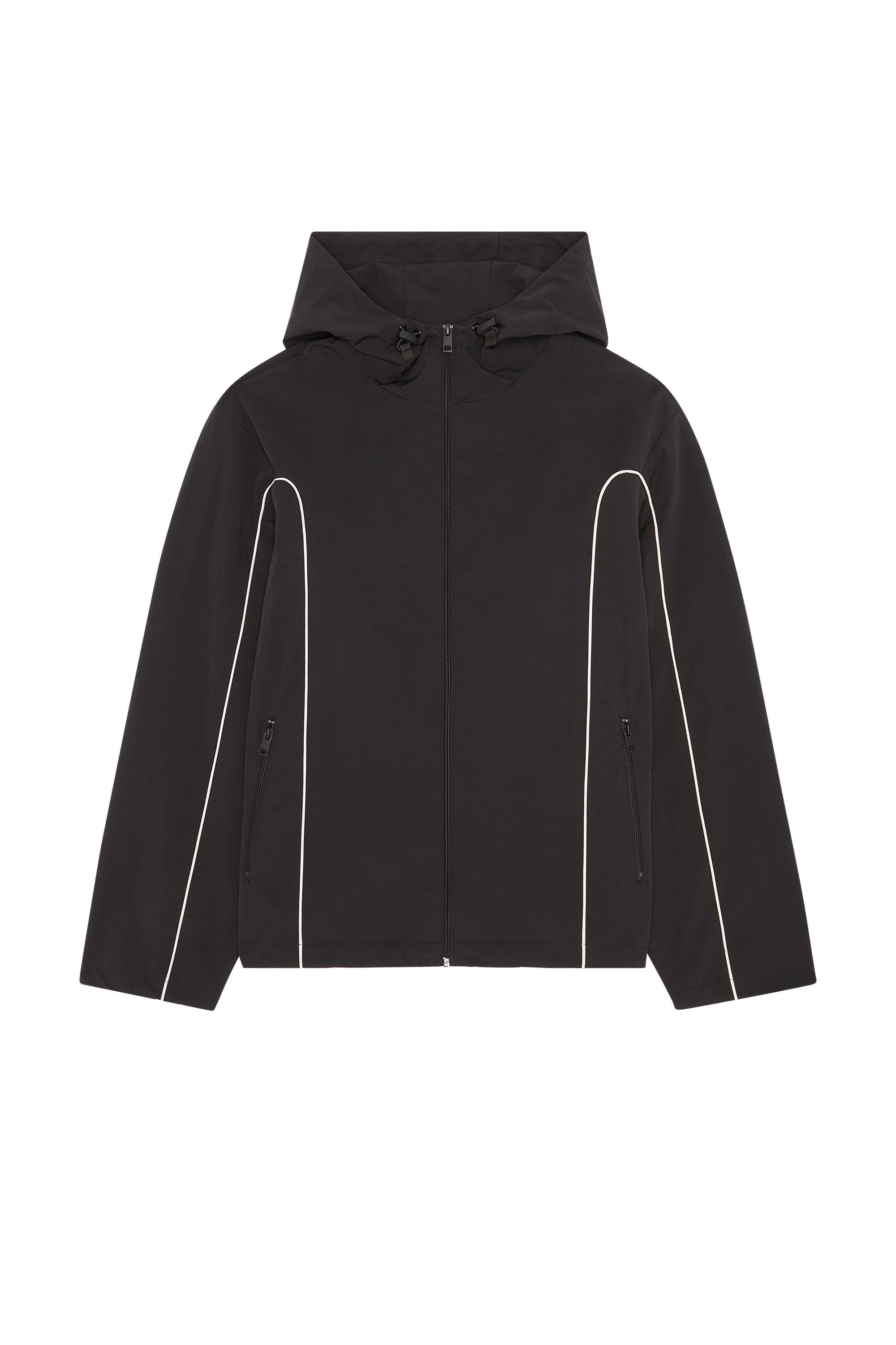 dieselジャケット Men's Windbreaker with contrast piping | Black | Diesel