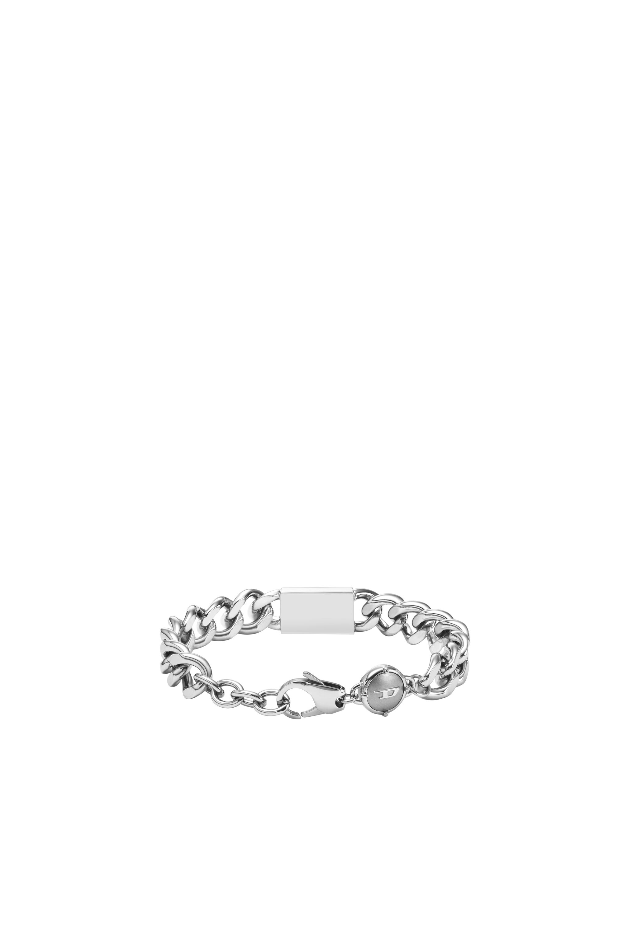 DX1371 Man Stainless Steel Logo Chain Bracelet Diesel