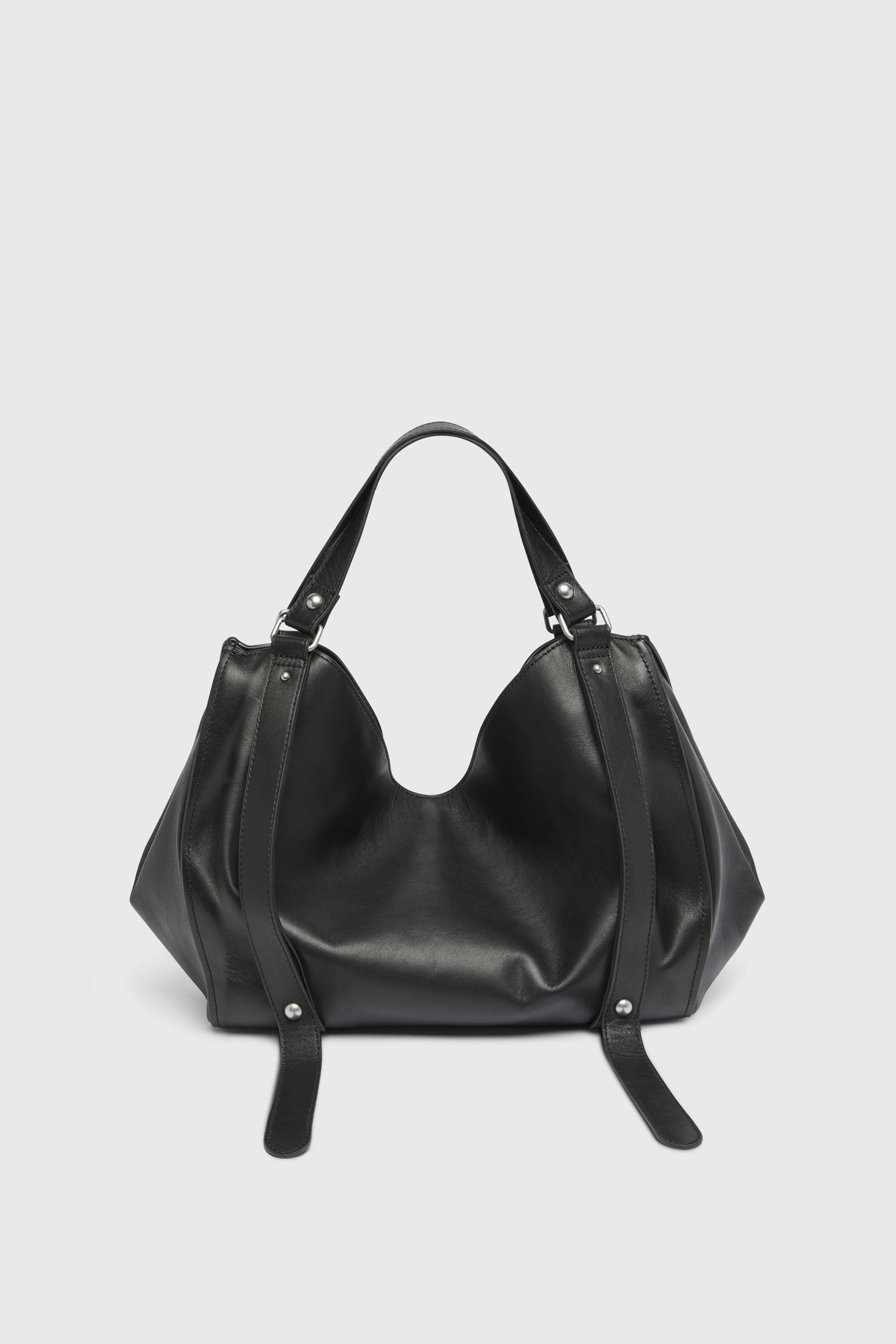 Diesel - D-ONE TOPHANDLE M, Unisex's D-One-Medium top-handle bag in treated leather in Black - 3