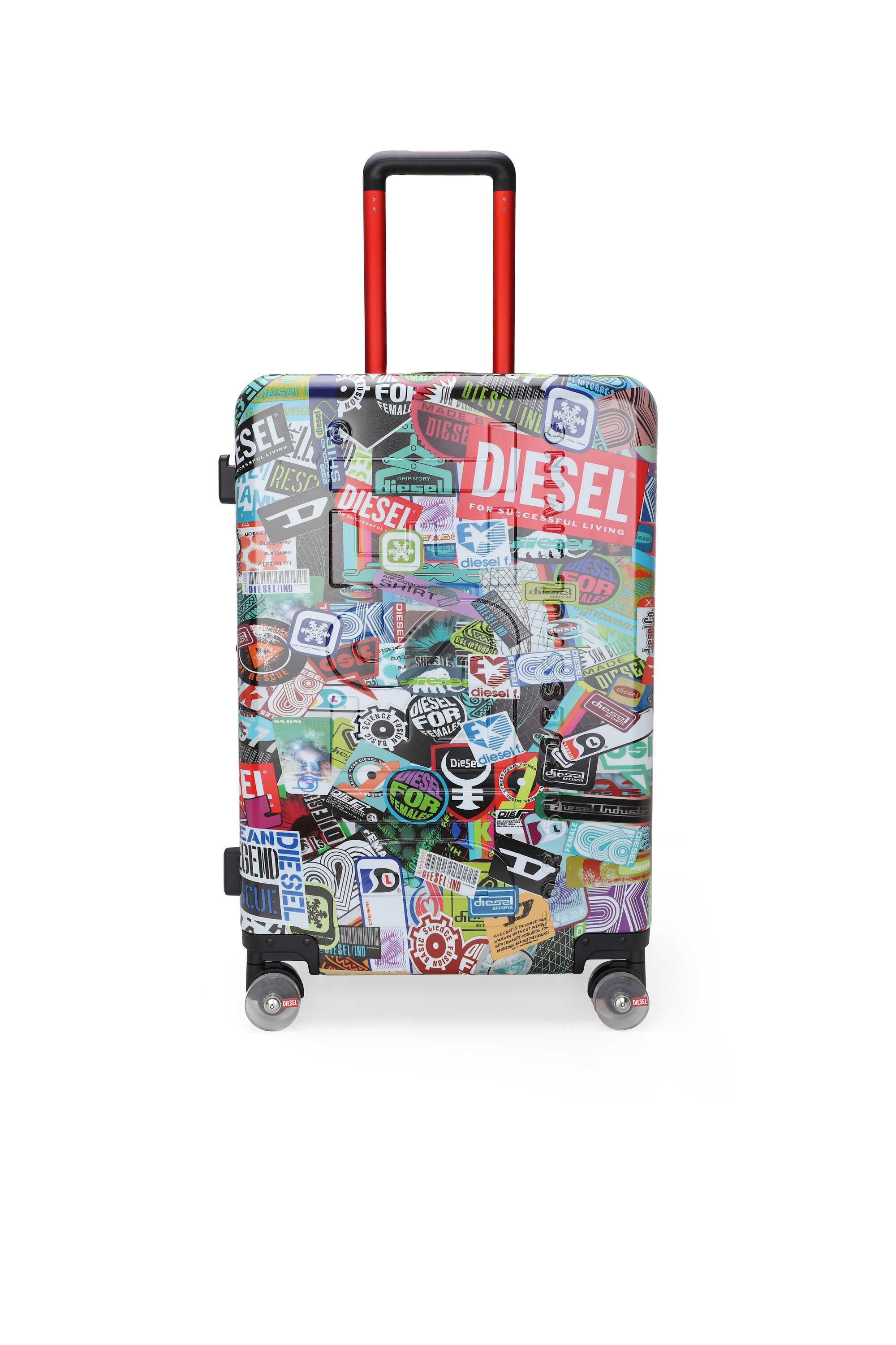 Diesel - DIESEL PC PRINTED TROLLEY-STICKERS- DSL0, Unisex's Sticker style suitcase size M in Multicolor - 1