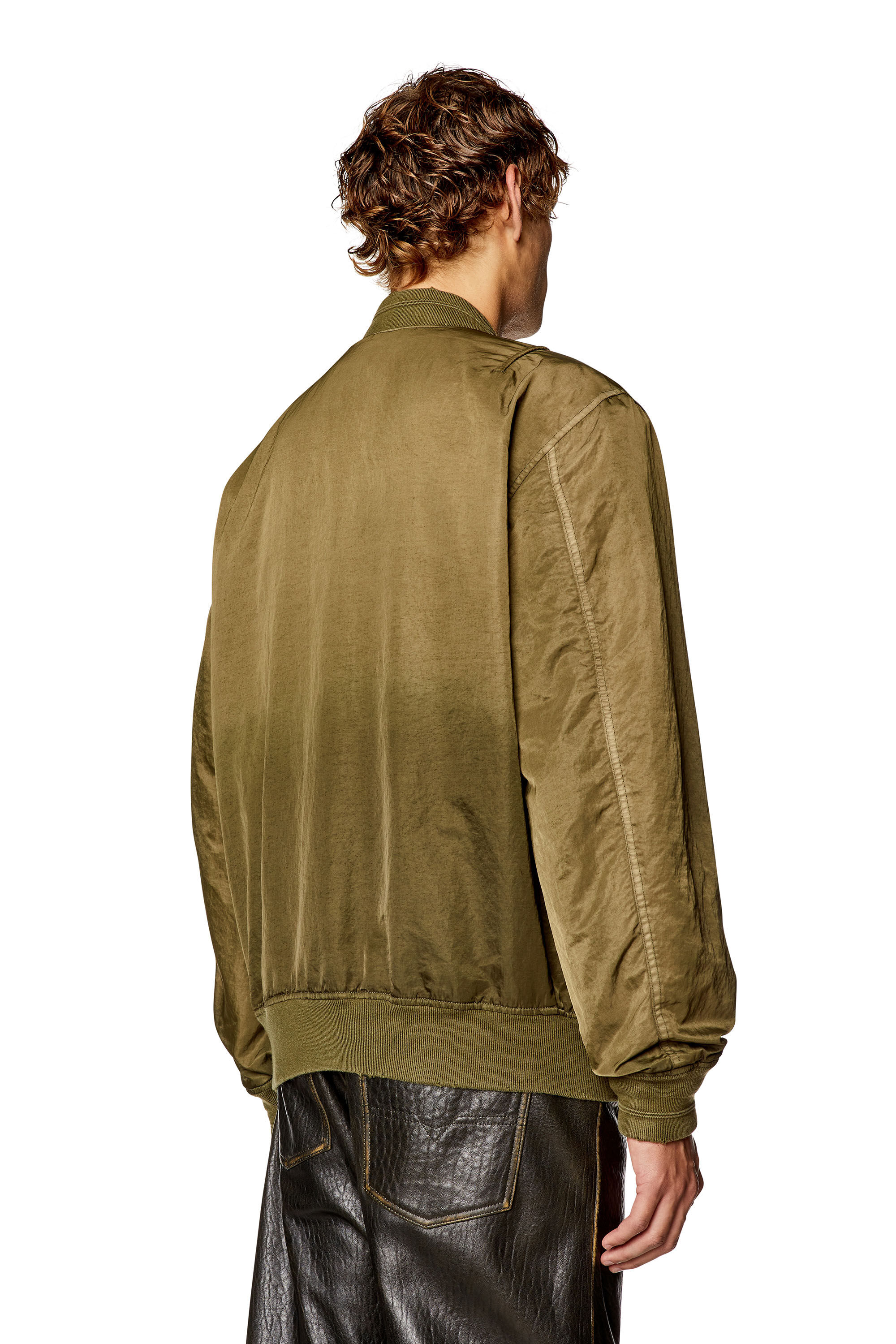 DIESEL　ジャケット Men's Nylon windbreaker with camo-zebra print | Green | Diesel