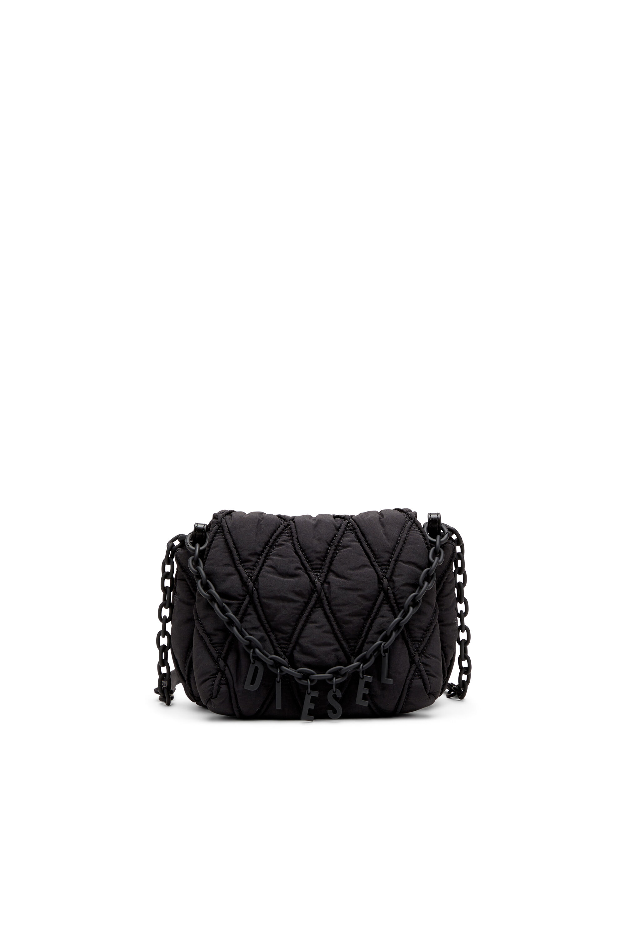美品 DIESEL Charm-D Shoulder bag セブチ ブラック Women's Charm-D S-Small shoulder bag in quilted nylon | Black | Diesel