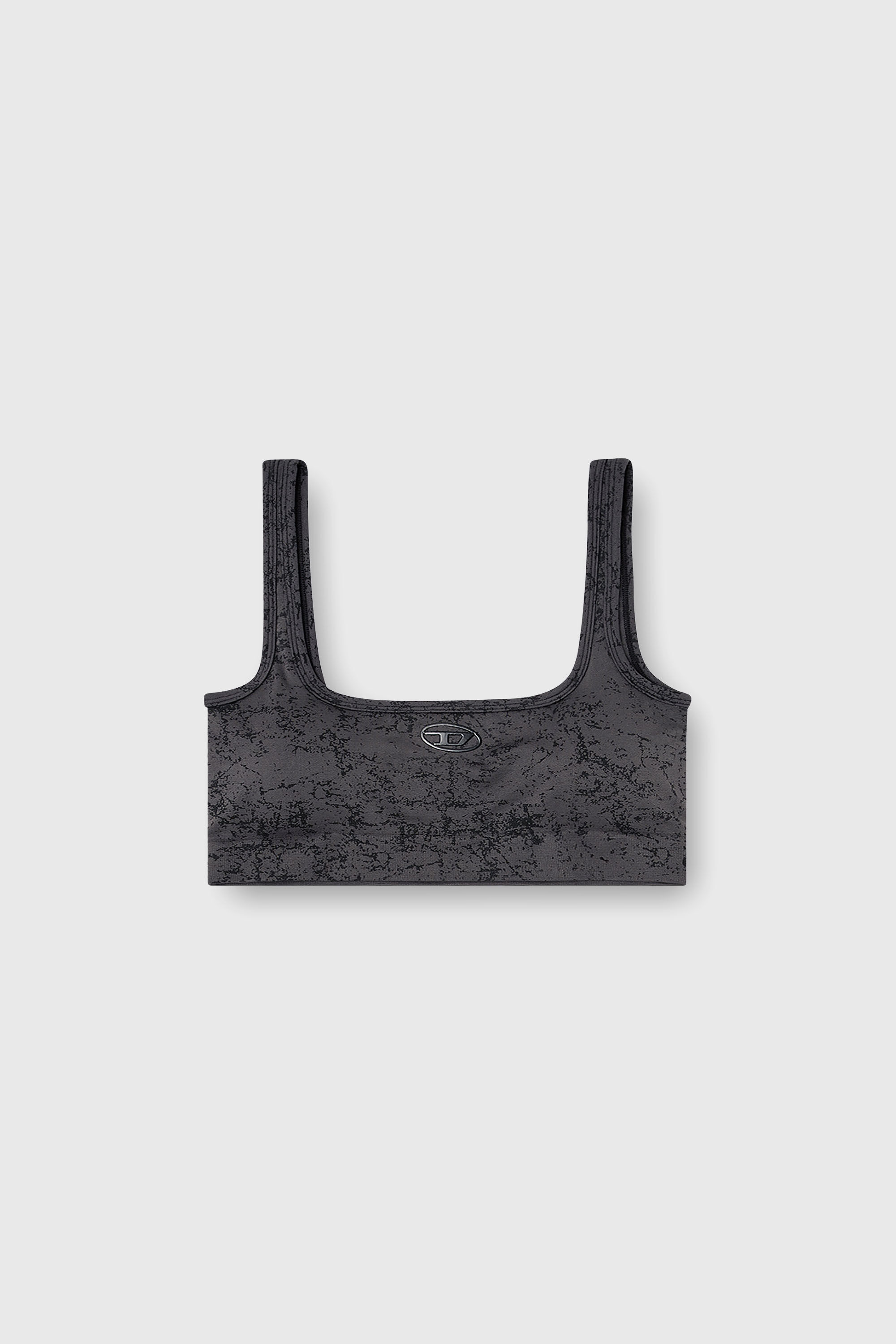Diesel - HELLA-UTLT, Woman's Sports bra with utilitarian print in Dark grey - 2