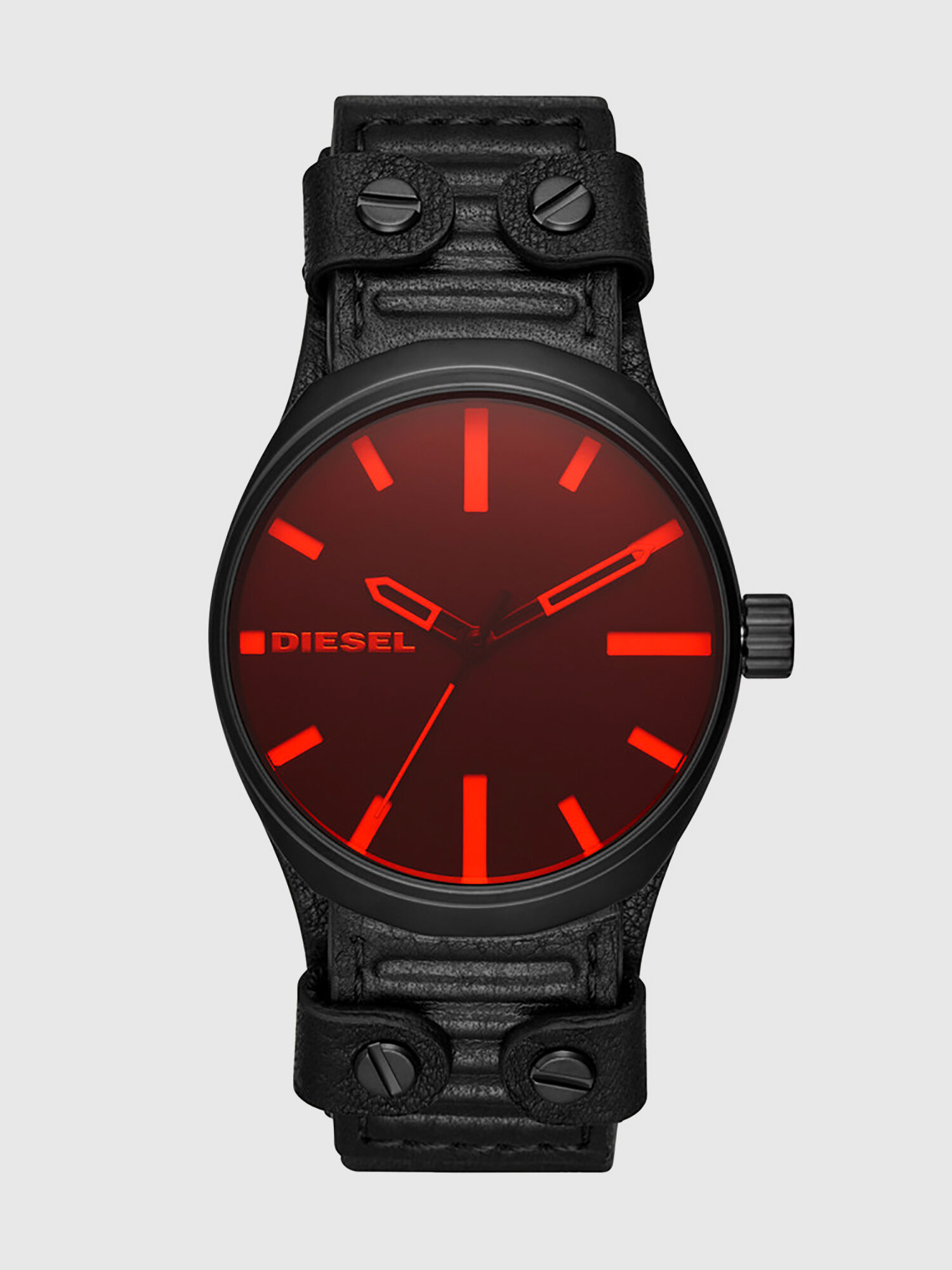 Diesel - DZ1833, Man's Black watch with red lens, 40 mm in Black - 1
