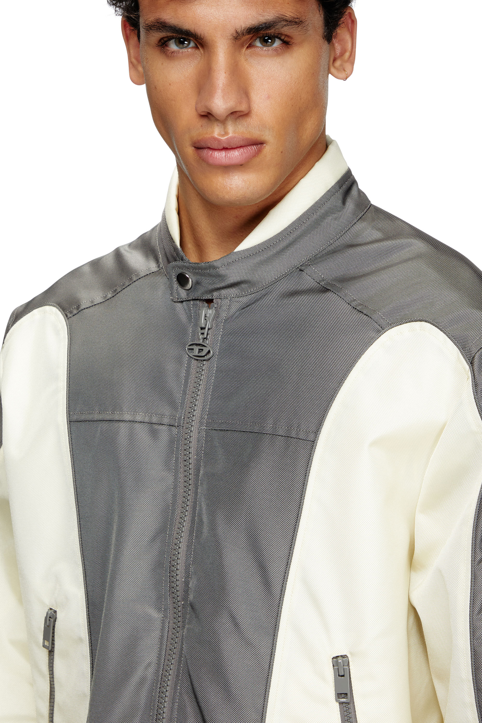 超人気ブティック Men's Multicolor | piping with jacket biker Colour-block ジャケット・アウター