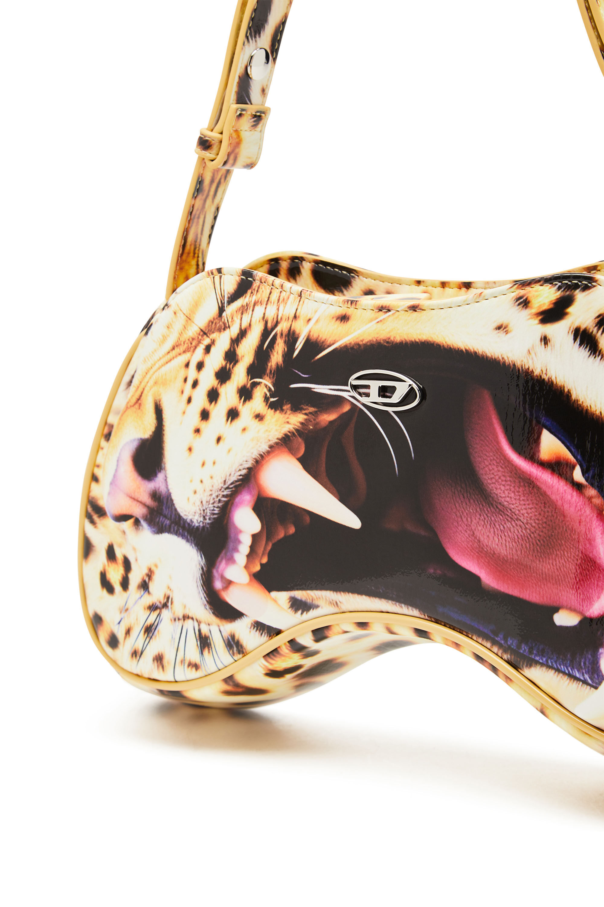 Diesel - PLAY SHOULDER, Woman's Play-Glossy shoulder bag with print in Yellow - 2