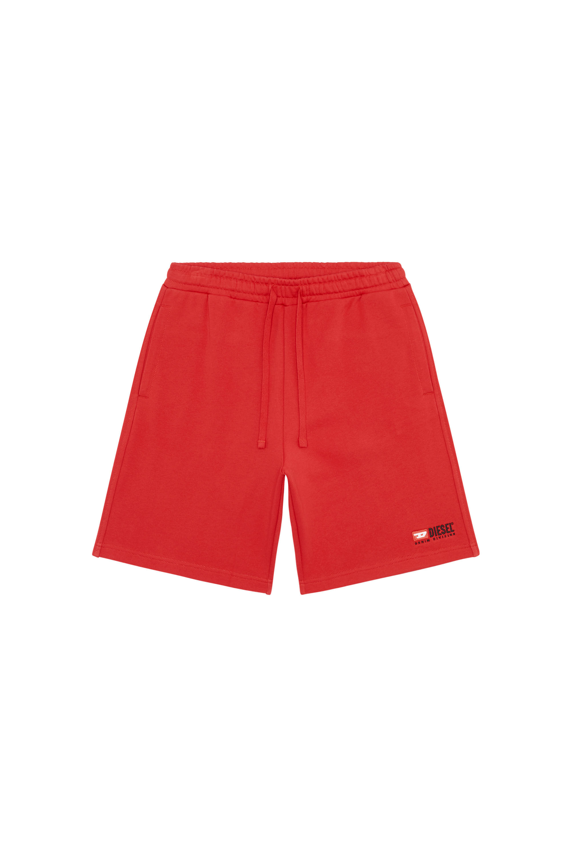 Diesel - P-CROWN-DIV, Man's Sweat shorts with embroidered logo in Red - 2