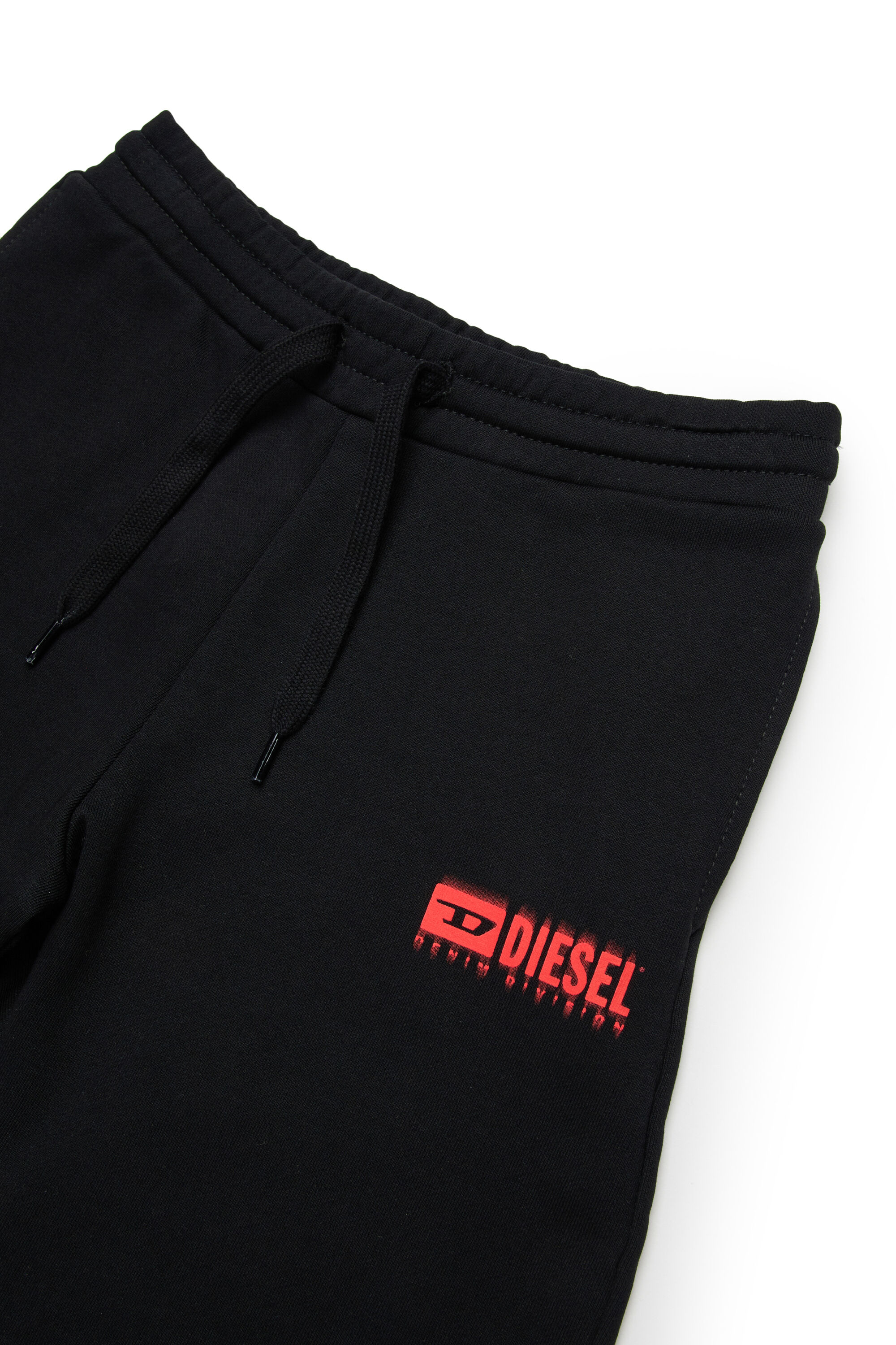 Diesel - PBASESHORT, Man's Sweat shorts with d&eacute;grad&eacute; logo in Black - 3