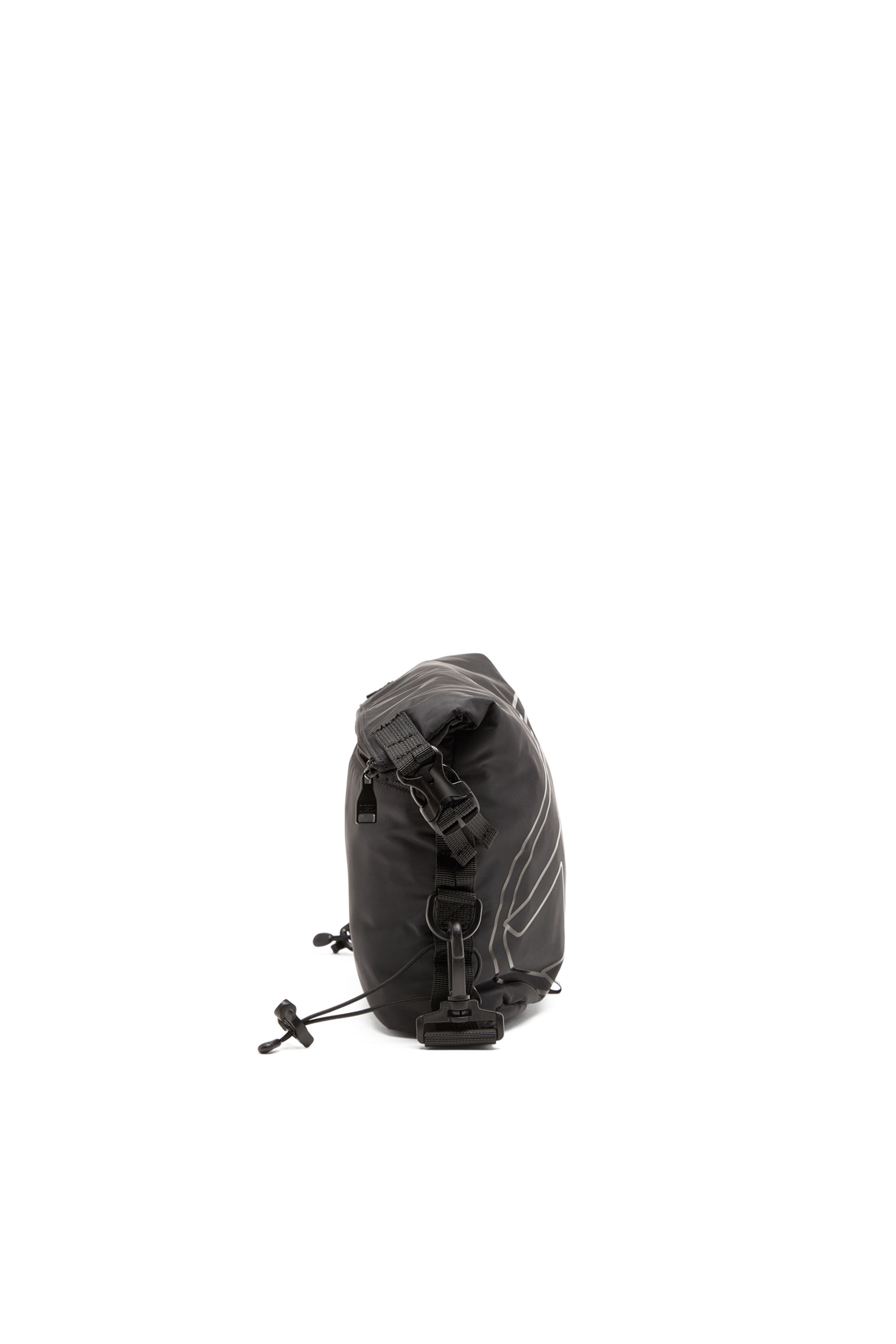 Men's Drape-Nylon crossbody bag with Oval D print | Black