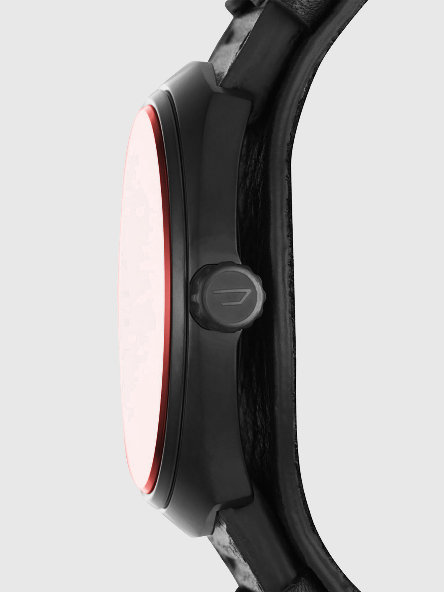 Diesel - DZ1833, Man's Black watch with red lens, 40 mm in Black - 2