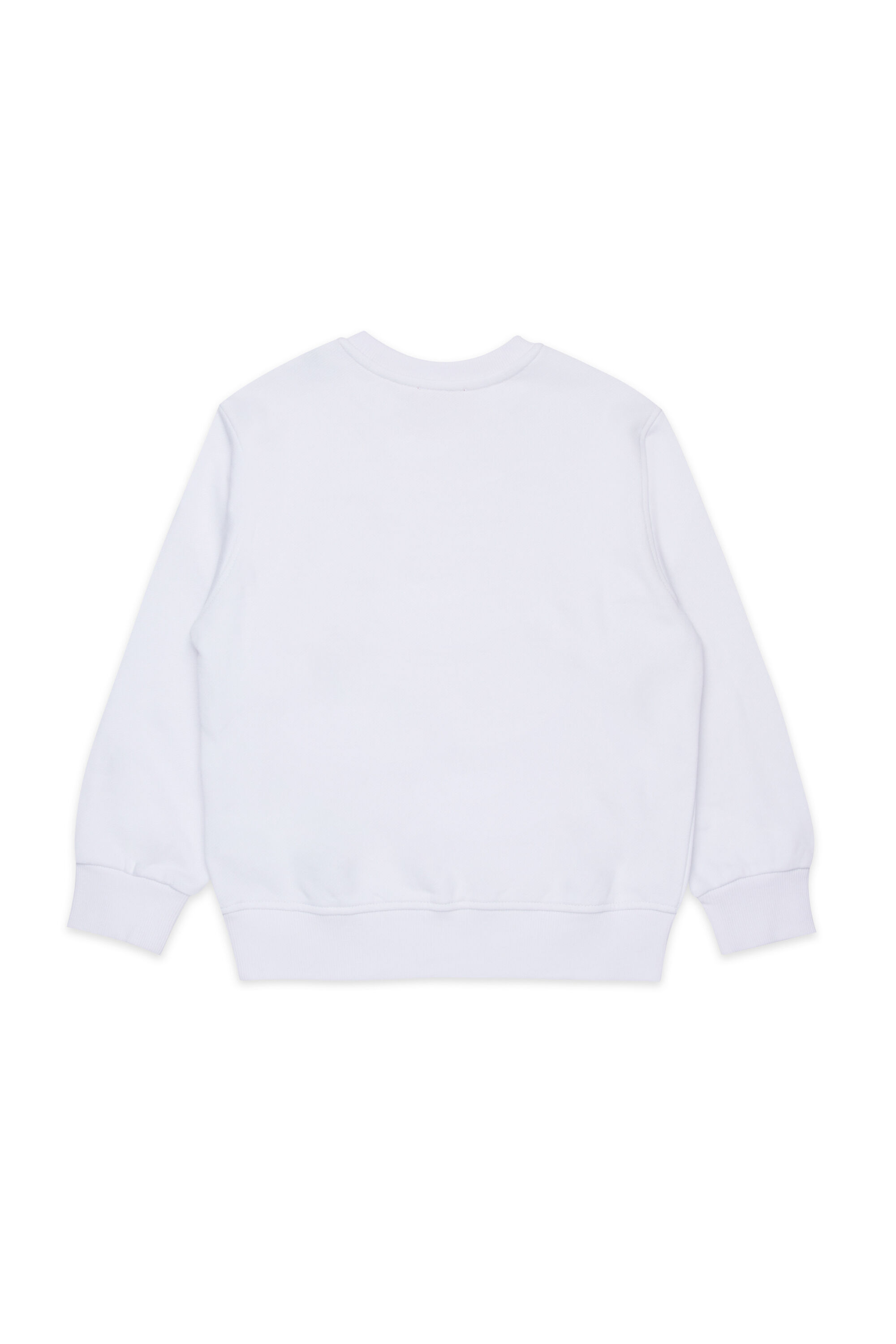 Diesel - SPATCH OVER, Man's Cotton sweatshirt with applied logo in White - 2