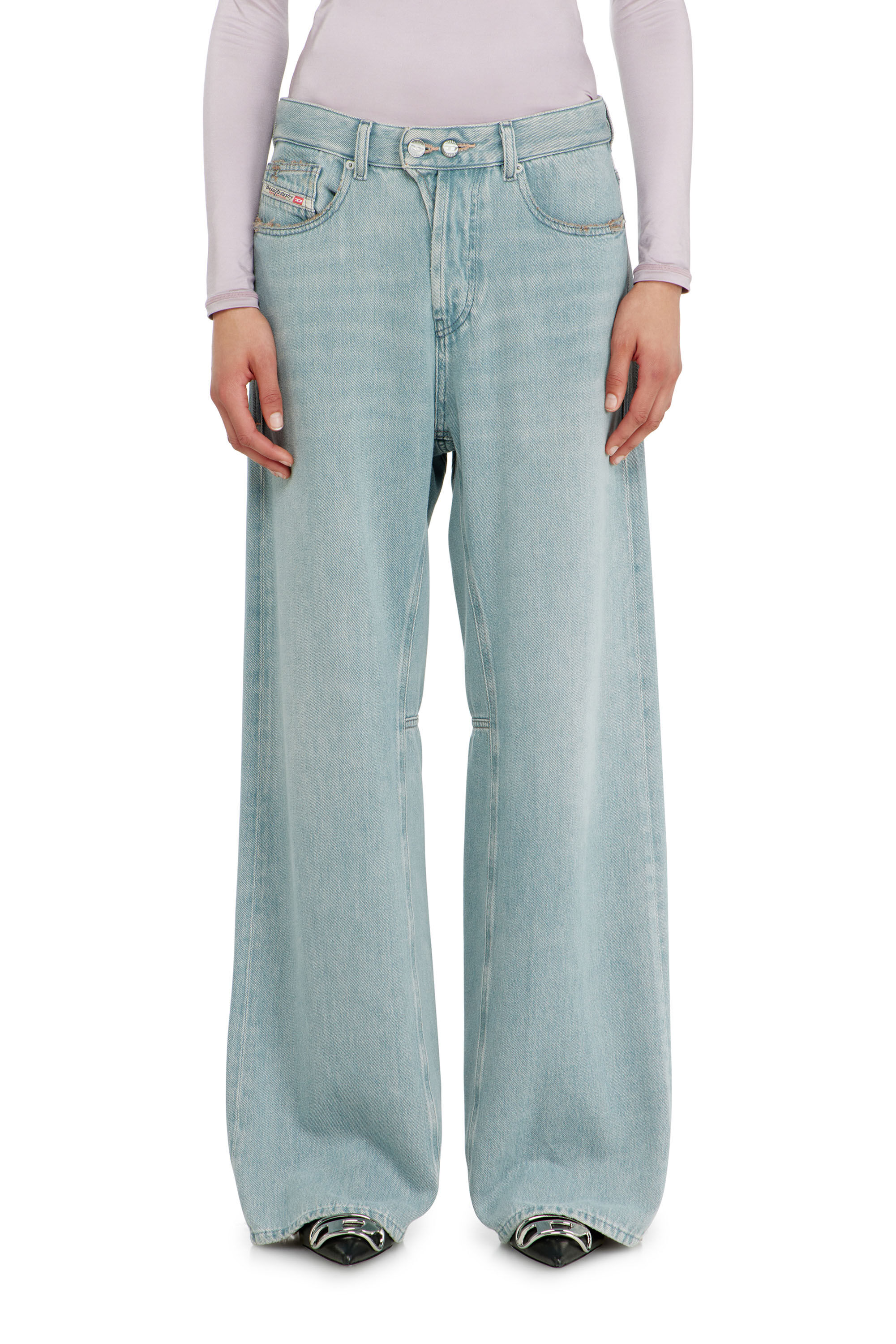 Diesel - Woman's Relaxed Jeans 1996 D-Sire 09P84, Light Blue - 4