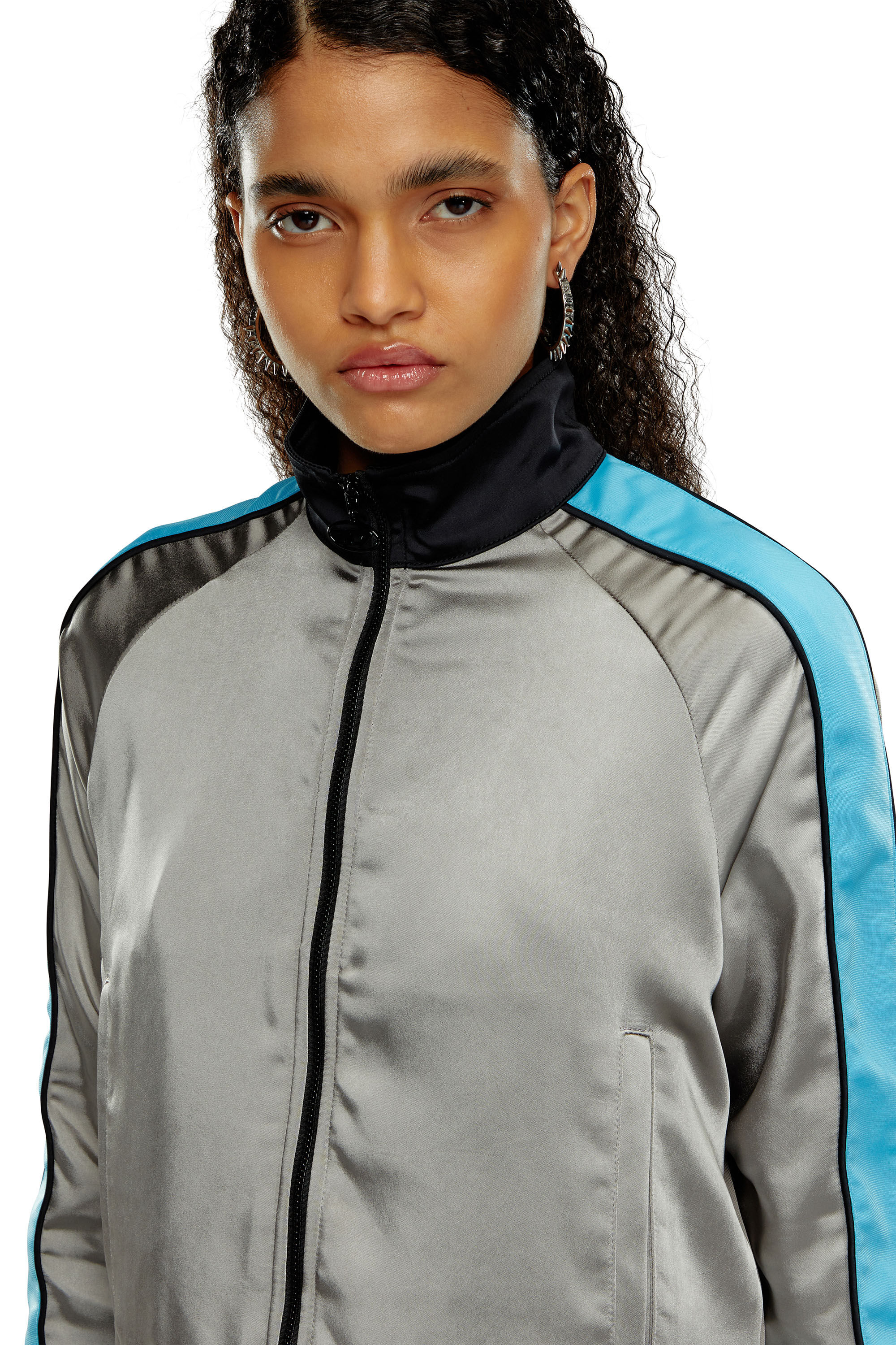 Diesel satin mix bomber jacket best sale