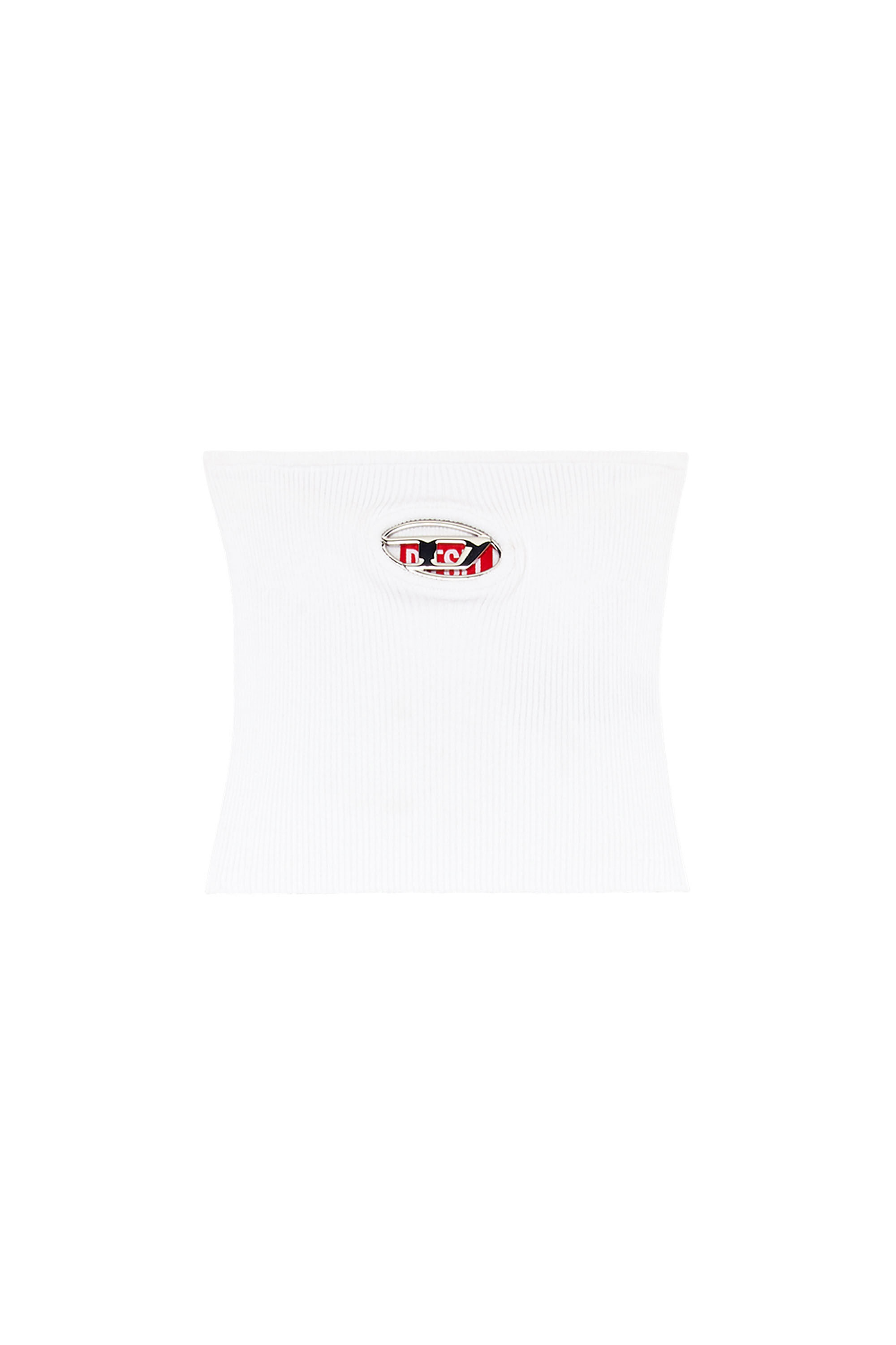 Women's Tube top with logo plaque | White | Diesel Women's Tube top with logo plaque | White | Diesel