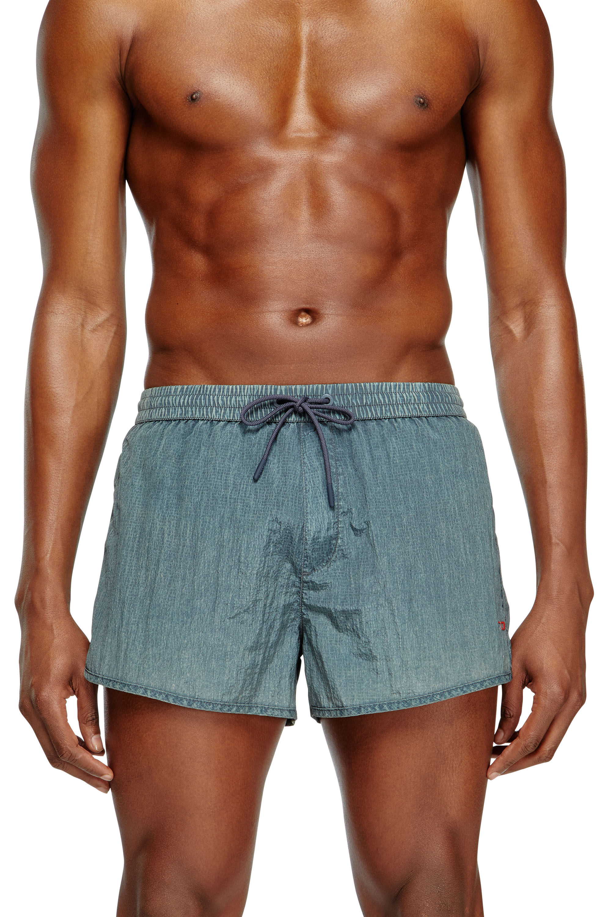 Diesel - OLIVER-30-D-POP, Man's Swim shorts in treated ripstop in Grey - 1