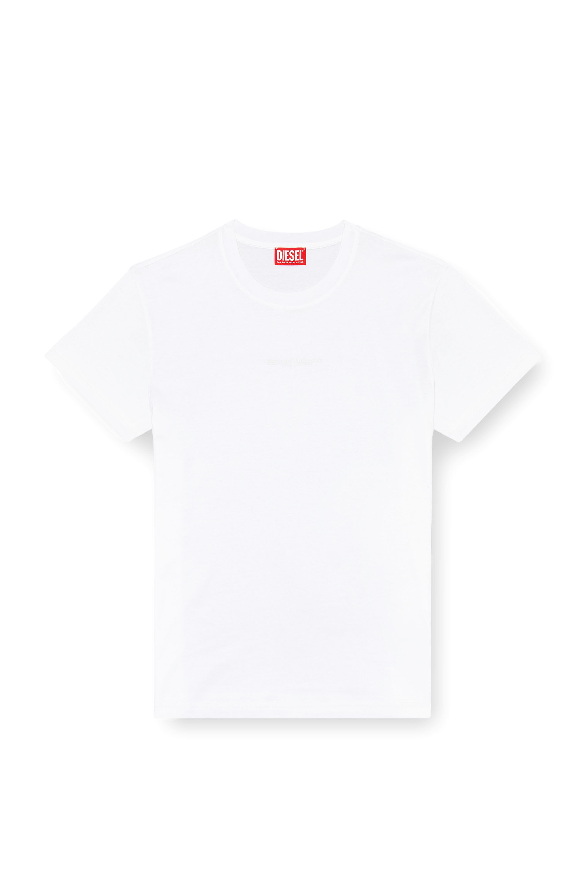 Diesel - T-MIEGOR-K76, Man's T-shirt with tonal Diesel Industry print in White - 2