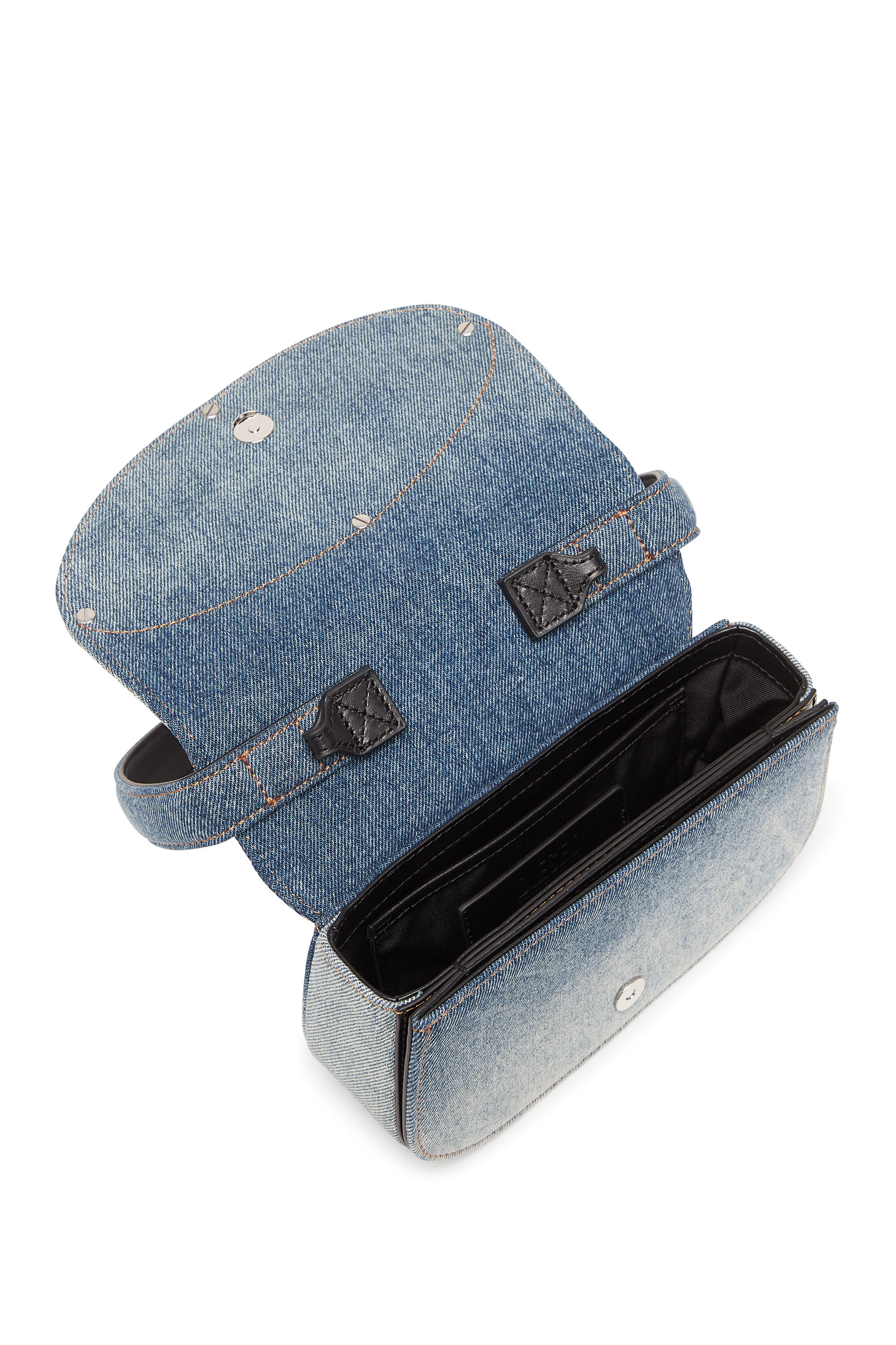 Women's 1DR - Iconic shoulder bag in solarised denim