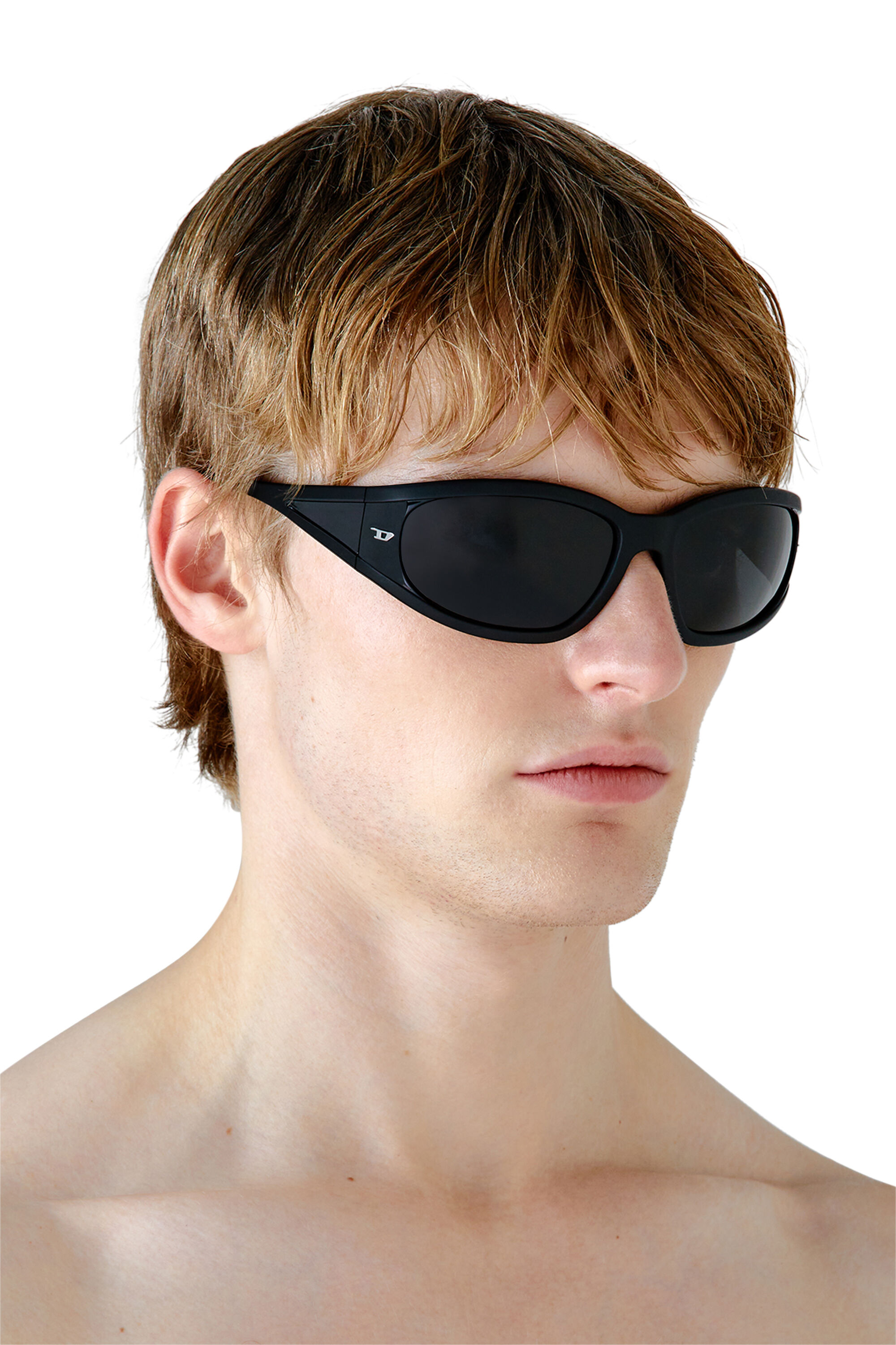 Women s Rectangular sunglasses in acetate Black Diesel