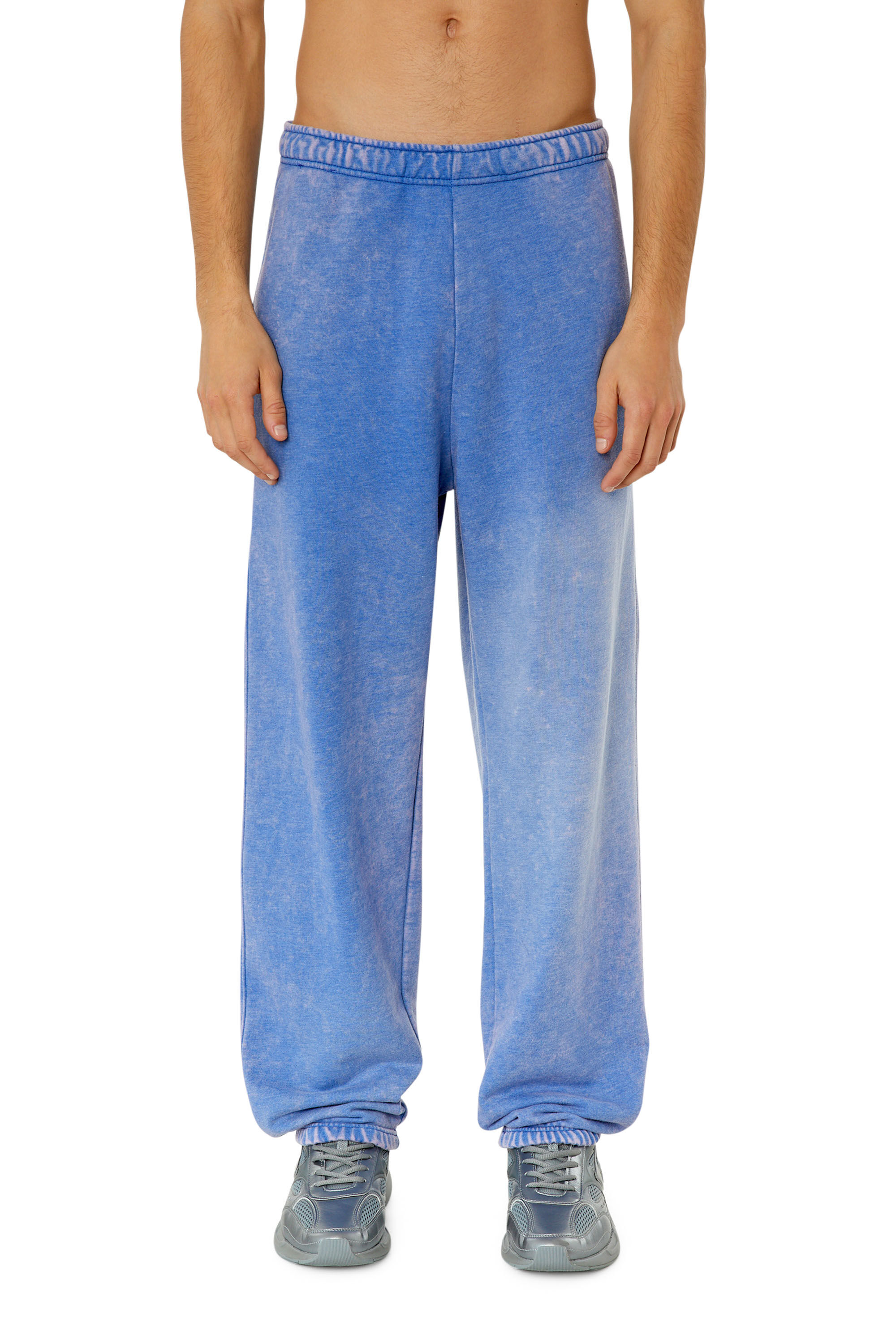 Diesel - P-MARKY, Man's Track pants with whitened treatment in Light Blue - 3