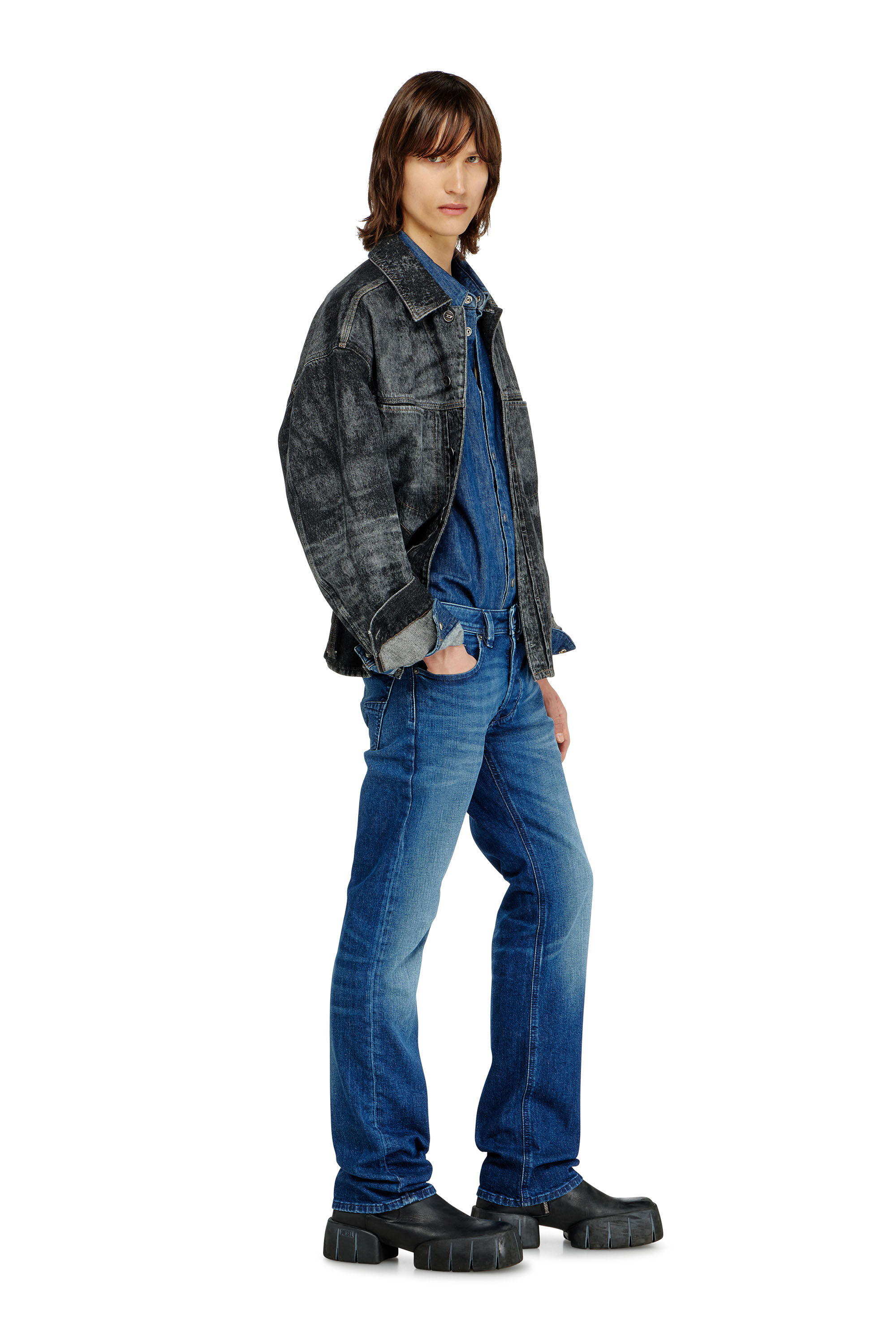 Men's Regular Jeans | Dark Blue | Diesel 1985 Larkee